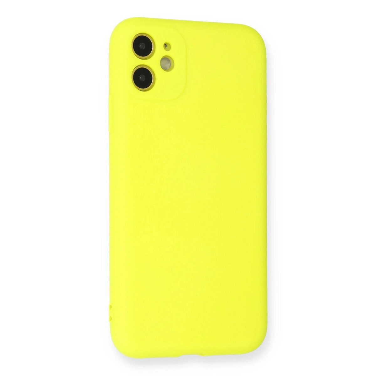 Apple İphone 11 Kılıf Nano İçi Kadife Silikon - Sarı Apple İphone 11 Kılıf Nano İçi Kadife Silikon - Sarı