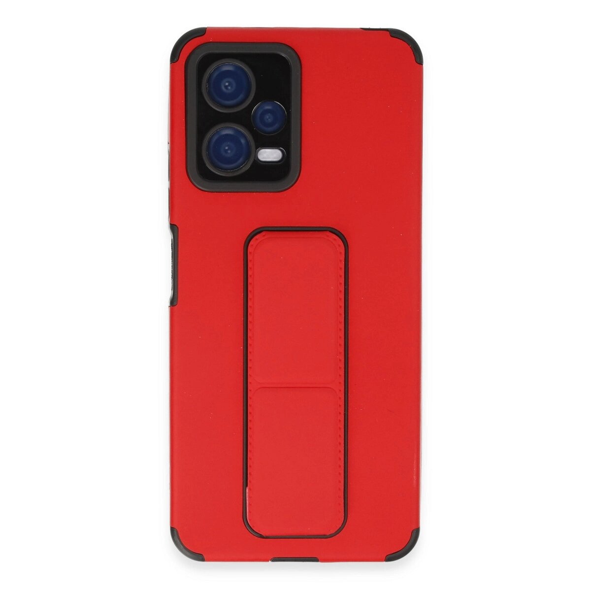 Xiaomi Poco X5 5g Kılıf Mega Standlı Silikon - Kırmızı Xiaomi Poco X5 5g Kılıf Mega Standlı Silikon - Kırmızı