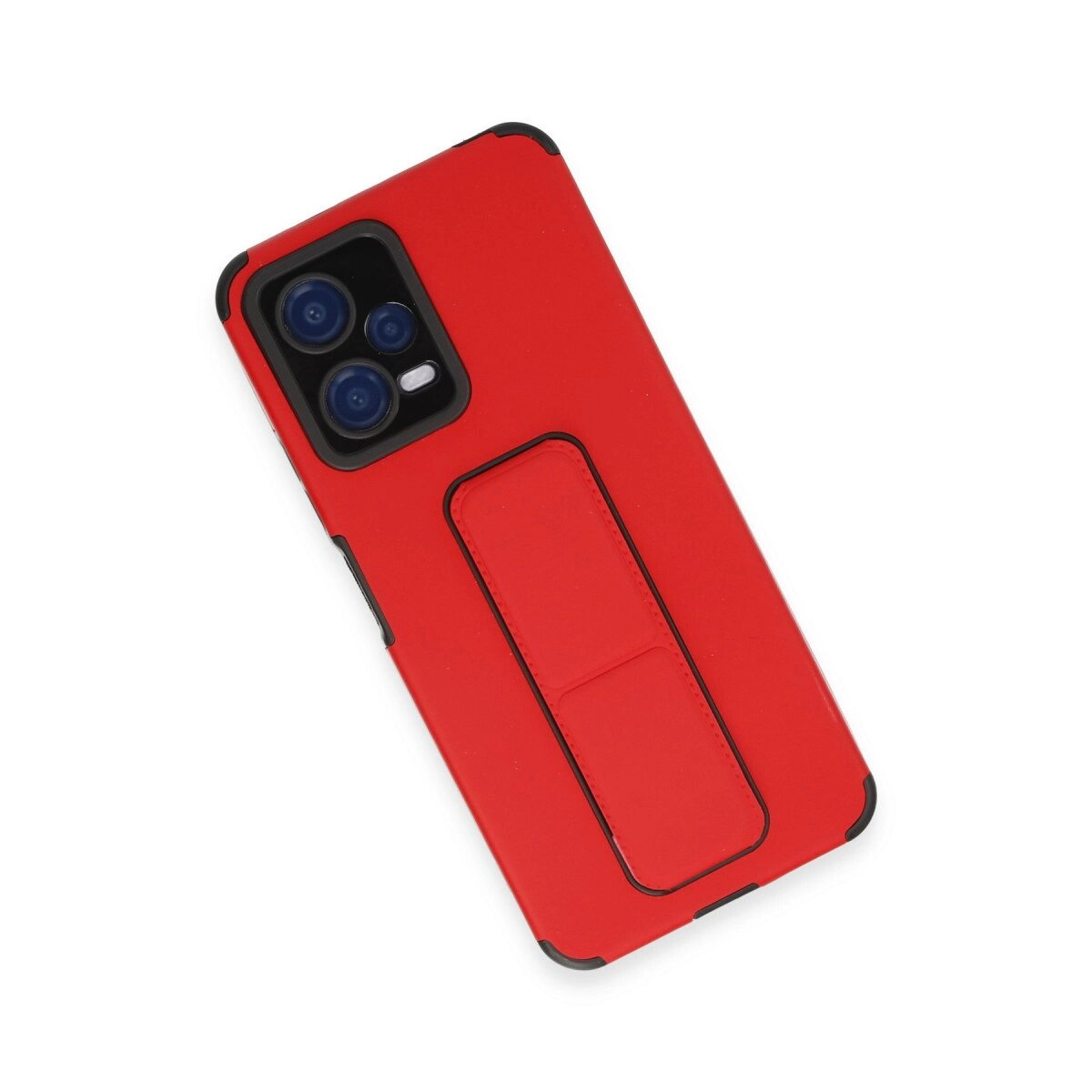 Xiaomi Poco X5 5g Kılıf Mega Standlı Silikon - Kırmızı Xiaomi Poco X5 5g Kılıf Mega Standlı Silikon - Kırmızı