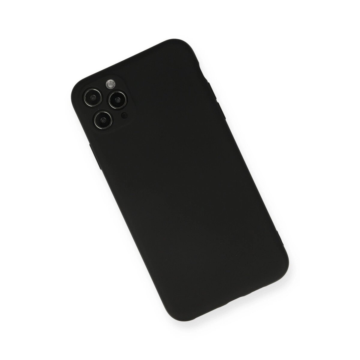 Apple İphone 11 Pro Max Kılıf Nano İçi Kadife Silikon - Siyah Apple İphone 11 Pro Max Kılıf Nano İçi Kadife Silikon - Siyah