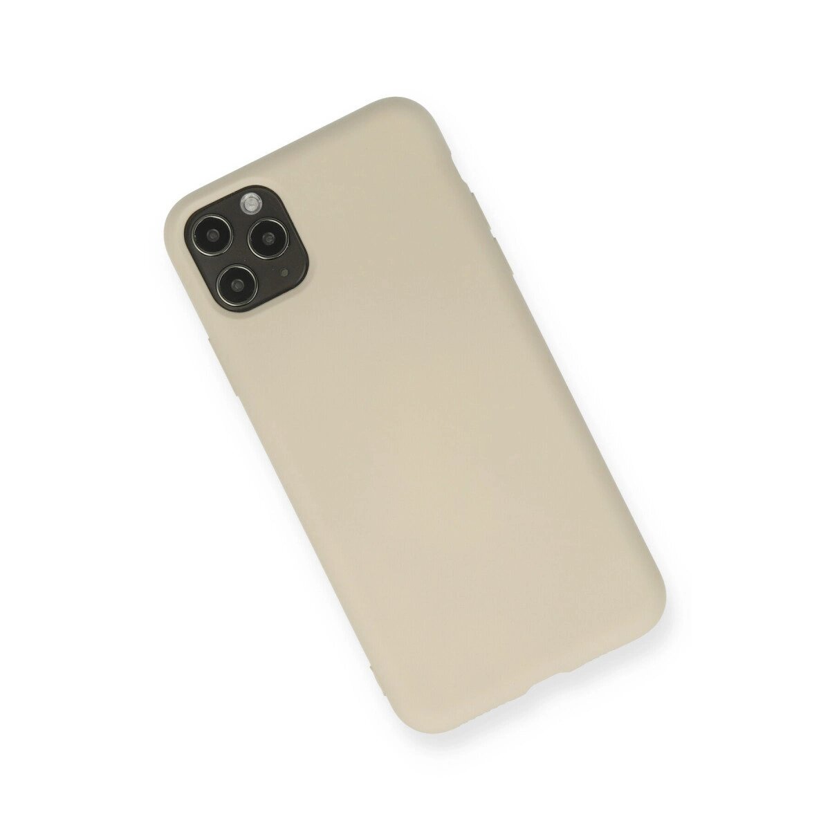 Apple İphone 11 Pro Max Kılıf Nano İçi Kadife Silikon - Bej Apple İphone 11 Pro Max Kılıf Nano İçi Kadife Silikon - Bej