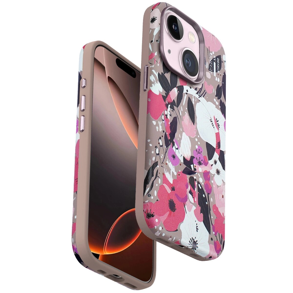 Onegif Apple İphone 15 Flower Series Magsafe Kapak - Pembe Onegif Apple İphone 15 Flower Series Magsafe Kapak - Pembe
