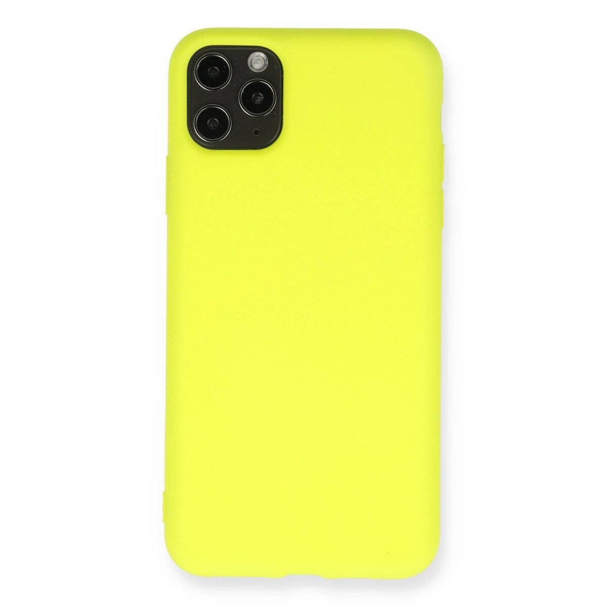 Apple İphone 11 Pro Max Kılıf Nano İçi Kadife Silikon - Sarı Apple İphone 11 Pro Max Kılıf Nano İçi Kadife Silikon - Sarı