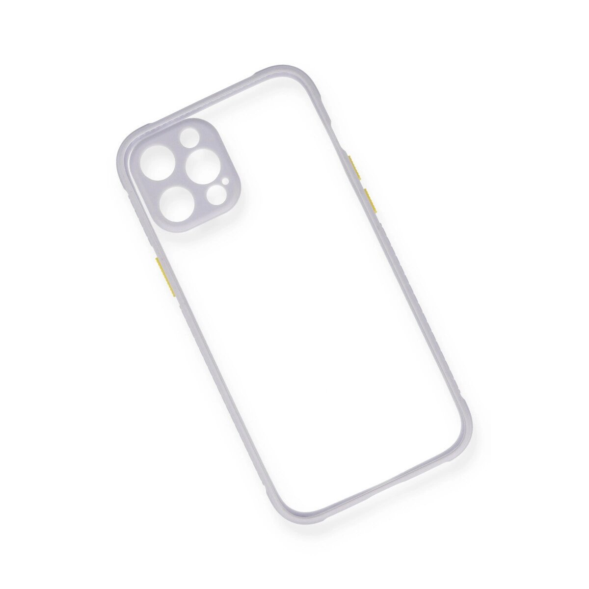 Apple İphone 12 Pro Max Kılıf Miami Şeffaf Silikon - Lila Apple İphone 12 Pro Max Kılıf Miami Şeffaf Silikon - Lila