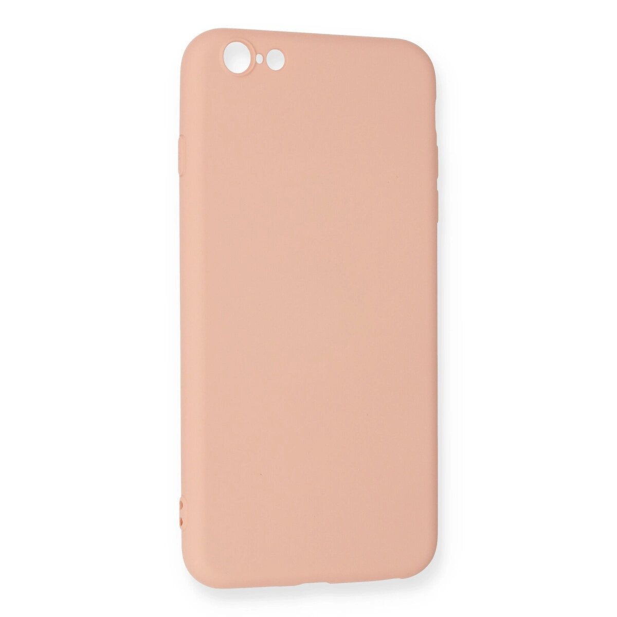 Apple İphone 6 Plus Kılıf Nano İçi Kadife Silikon - Pudra
