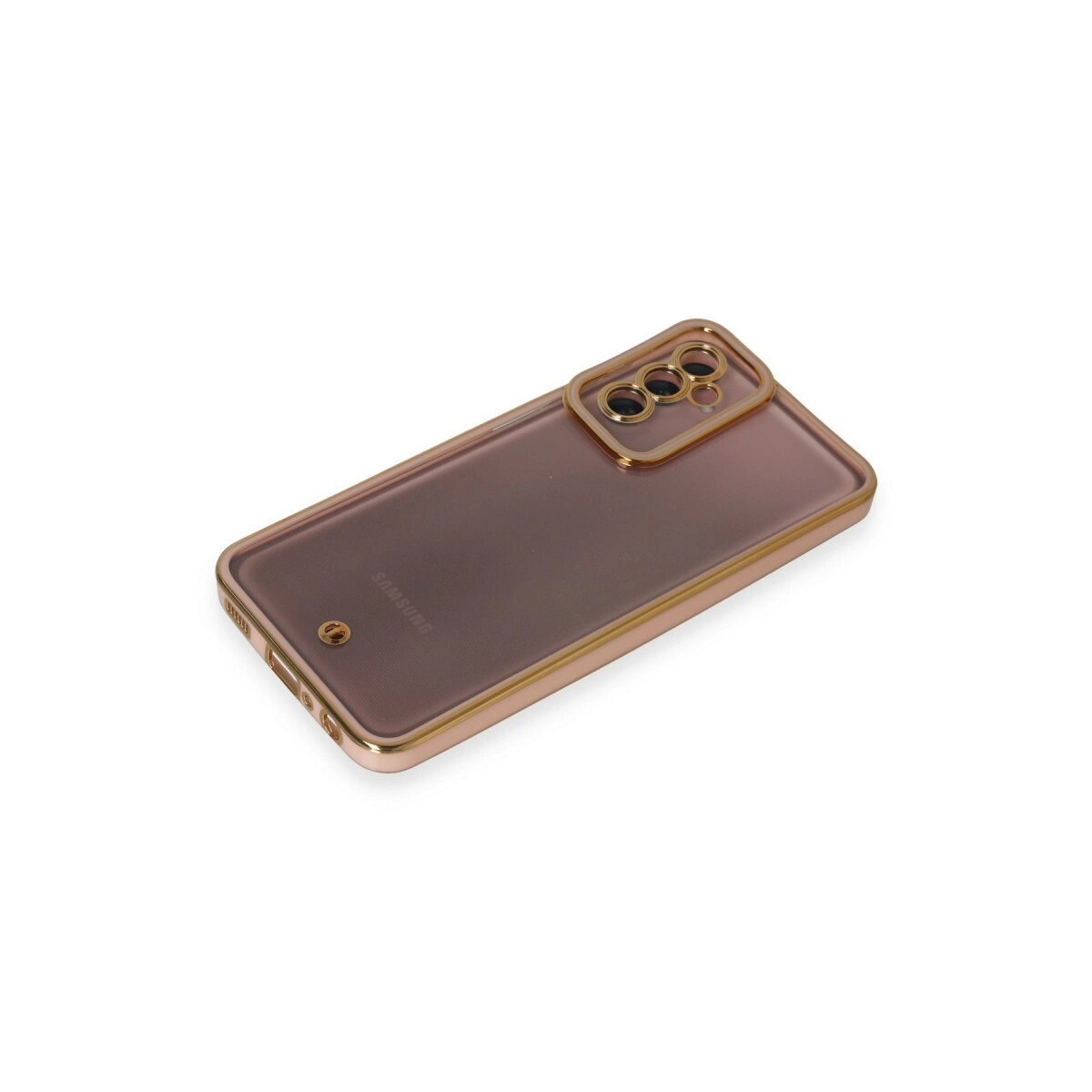Samsung Galaxy M23 Kılıf Liva Lens Silikon - Pudra Samsung Galaxy M23 Kılıf Liva Lens Silikon - Pudra