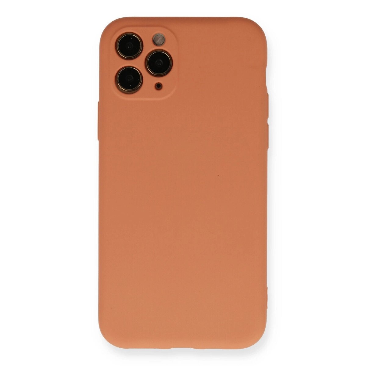 Apple İphone 11 Pro Kılıf Nano İçi Kadife Silikon - Mat Turuncu Apple İphone 11 Pro Kılıf Nano İçi Kadife Silikon - Mat Turuncu