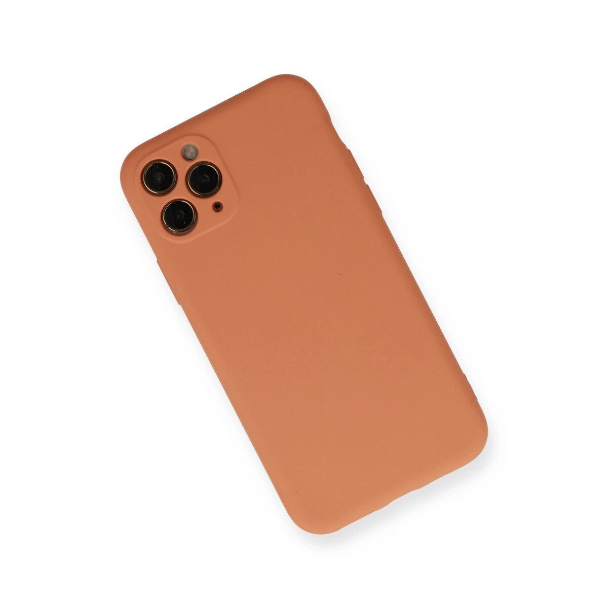 Apple İphone 11 Pro Kılıf Nano İçi Kadife Silikon - Mat Turuncu Apple İphone 11 Pro Kılıf Nano İçi Kadife Silikon - Mat Turuncu