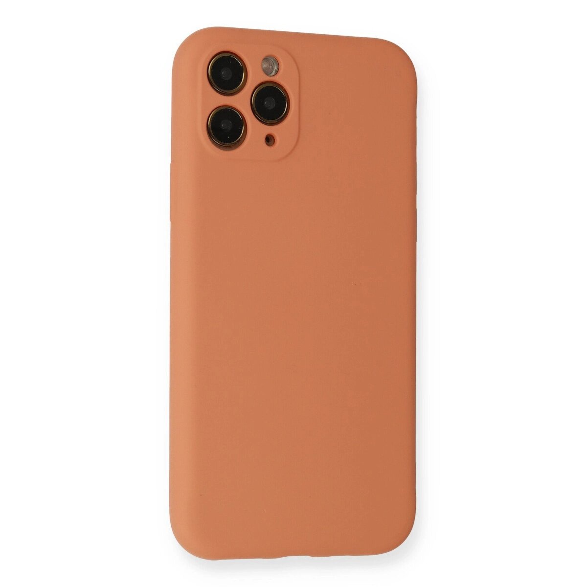 Apple İphone 11 Pro Kılıf Nano İçi Kadife Silikon - Mat Turuncu Apple İphone 11 Pro Kılıf Nano İçi Kadife Silikon - Mat Turuncu