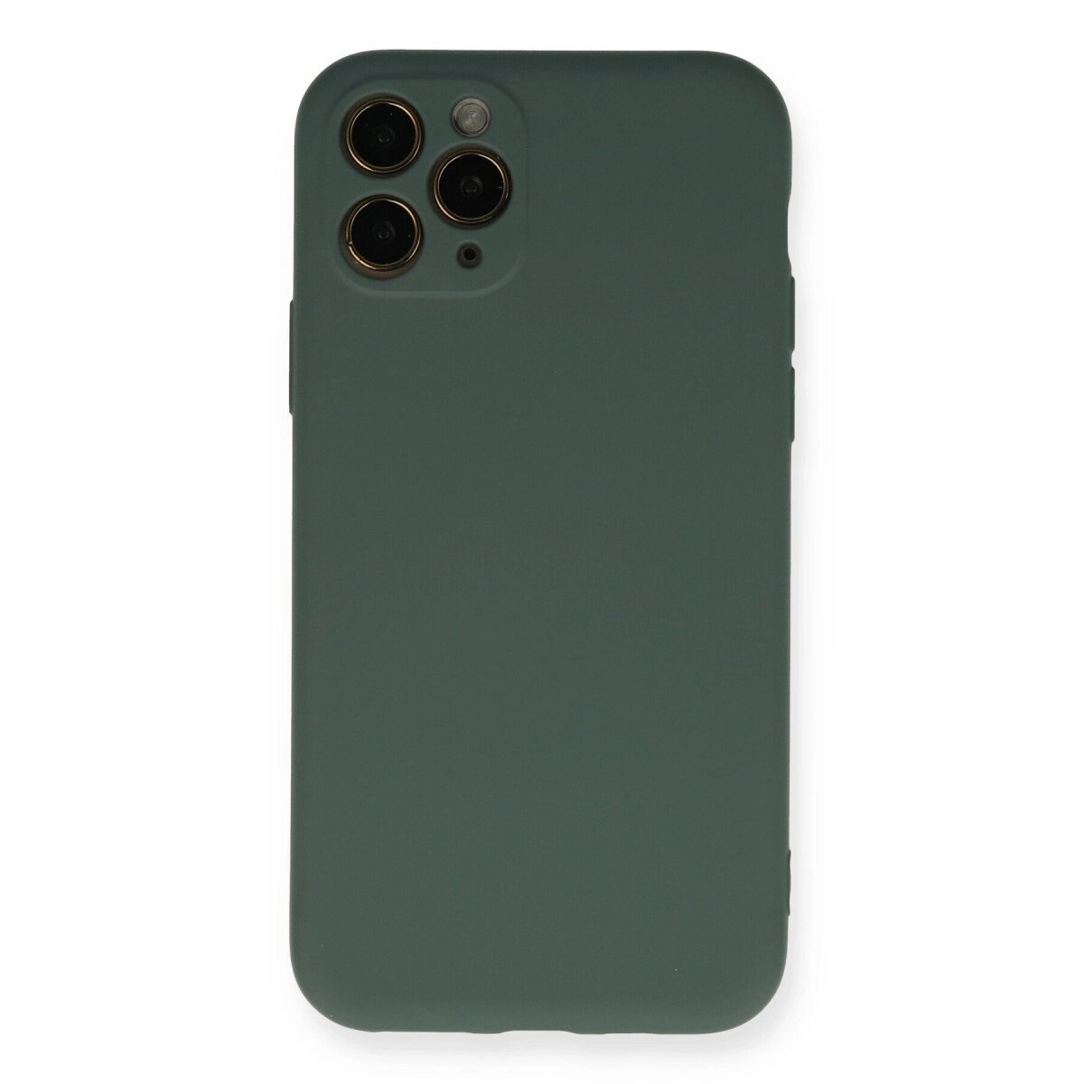 Apple İphone 11 Pro Kılıf Nano İçi Kadife Silikon - Koyu Yeşil Apple İphone 11 Pro Kılıf Nano İçi Kadife Silikon - Koyu Yeşil
