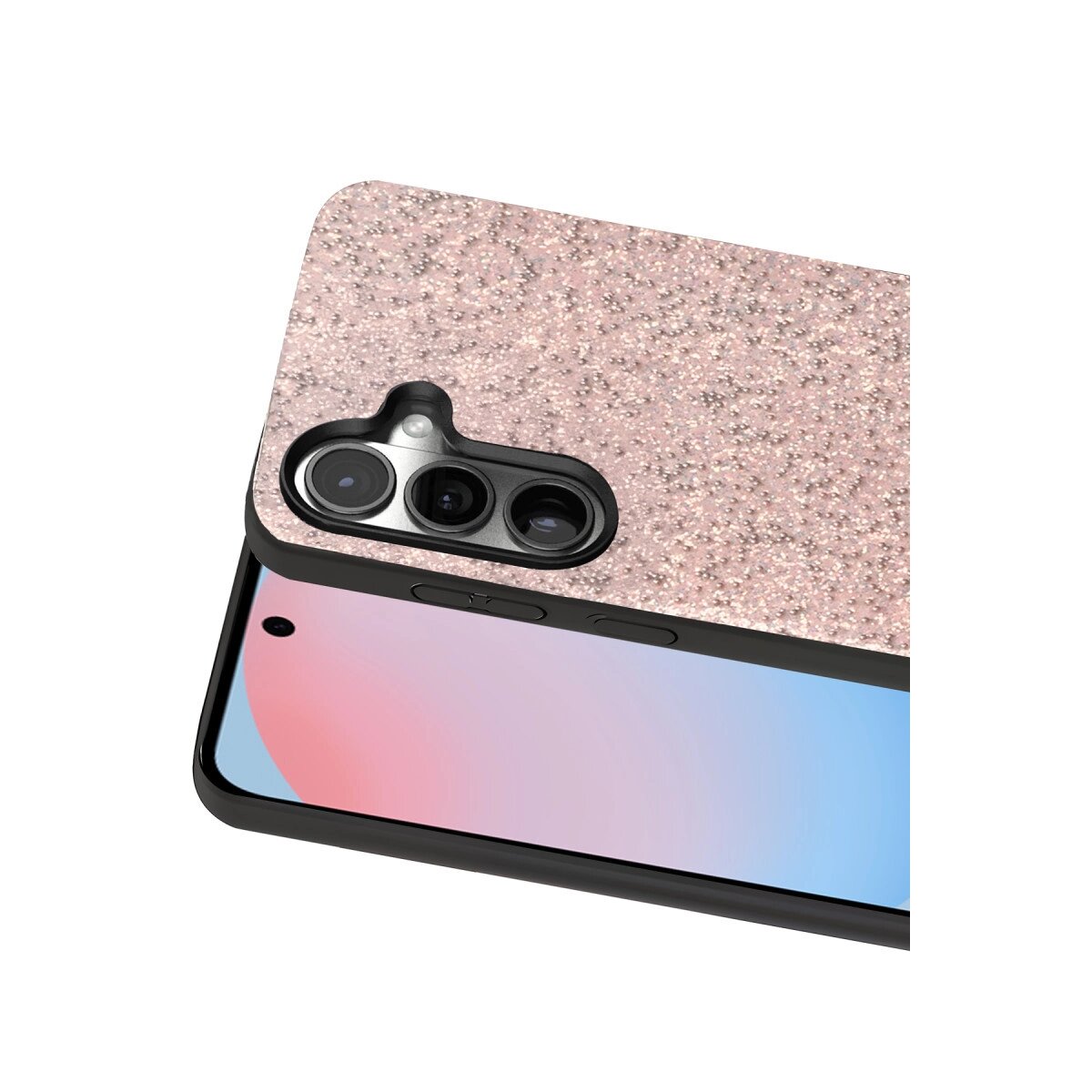 Onegif Samsung Galaxy S24 Fe Bright Simli Kapak - Pembe Onegif Samsung Galaxy S24 Fe Bright Simli Kapak - Pembe