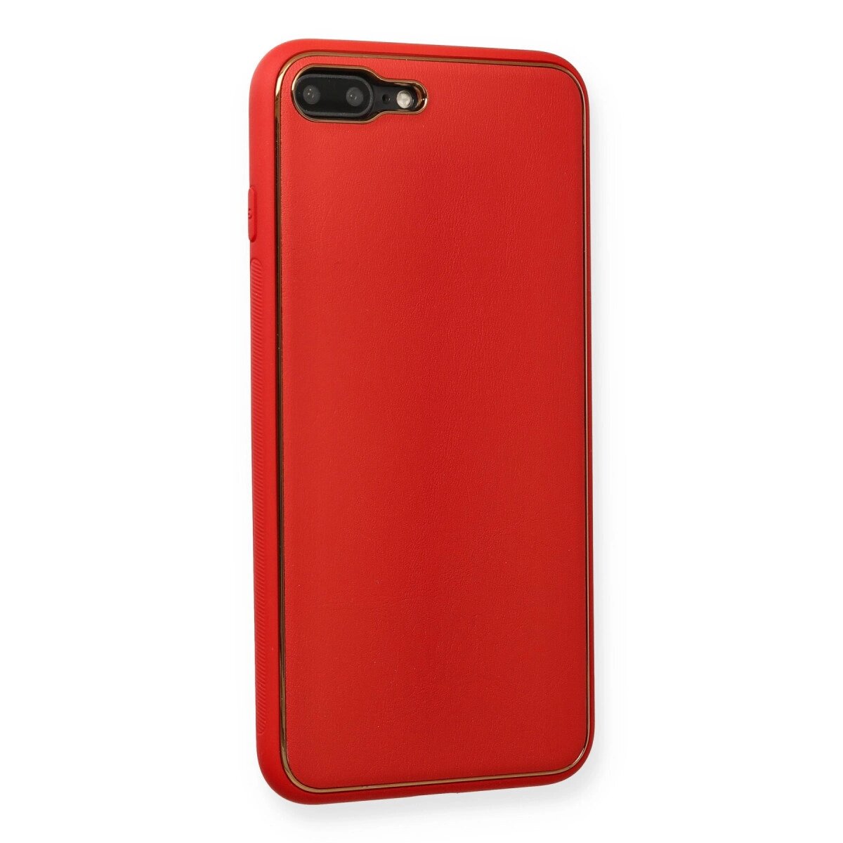 Apple İphone 7 Plus Kılıf Coco Deri Silikon Kapak - Kırmızı