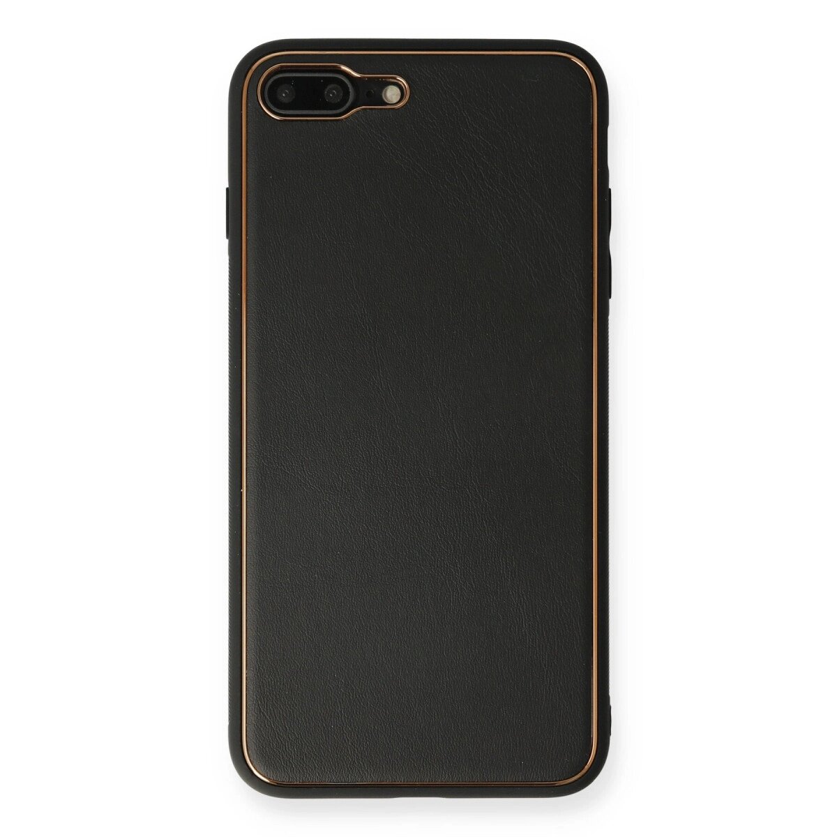Apple İphone 7 Plus Kılıf Coco Deri Silikon Kapak - Siyah
