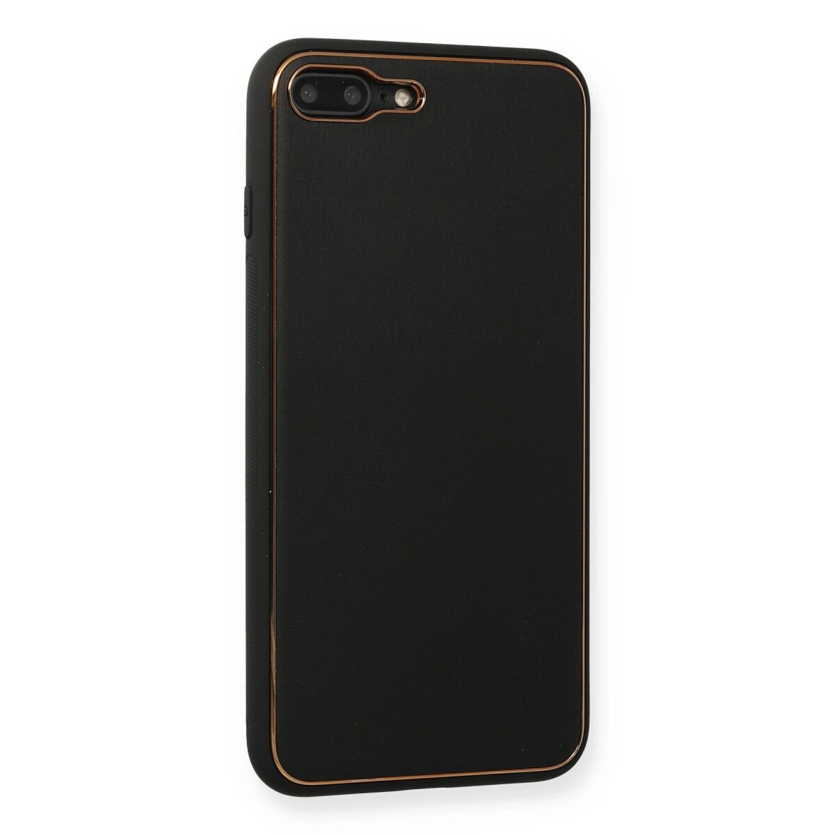 Apple İphone 7 Plus Kılıf Coco Deri Silikon Kapak - Siyah