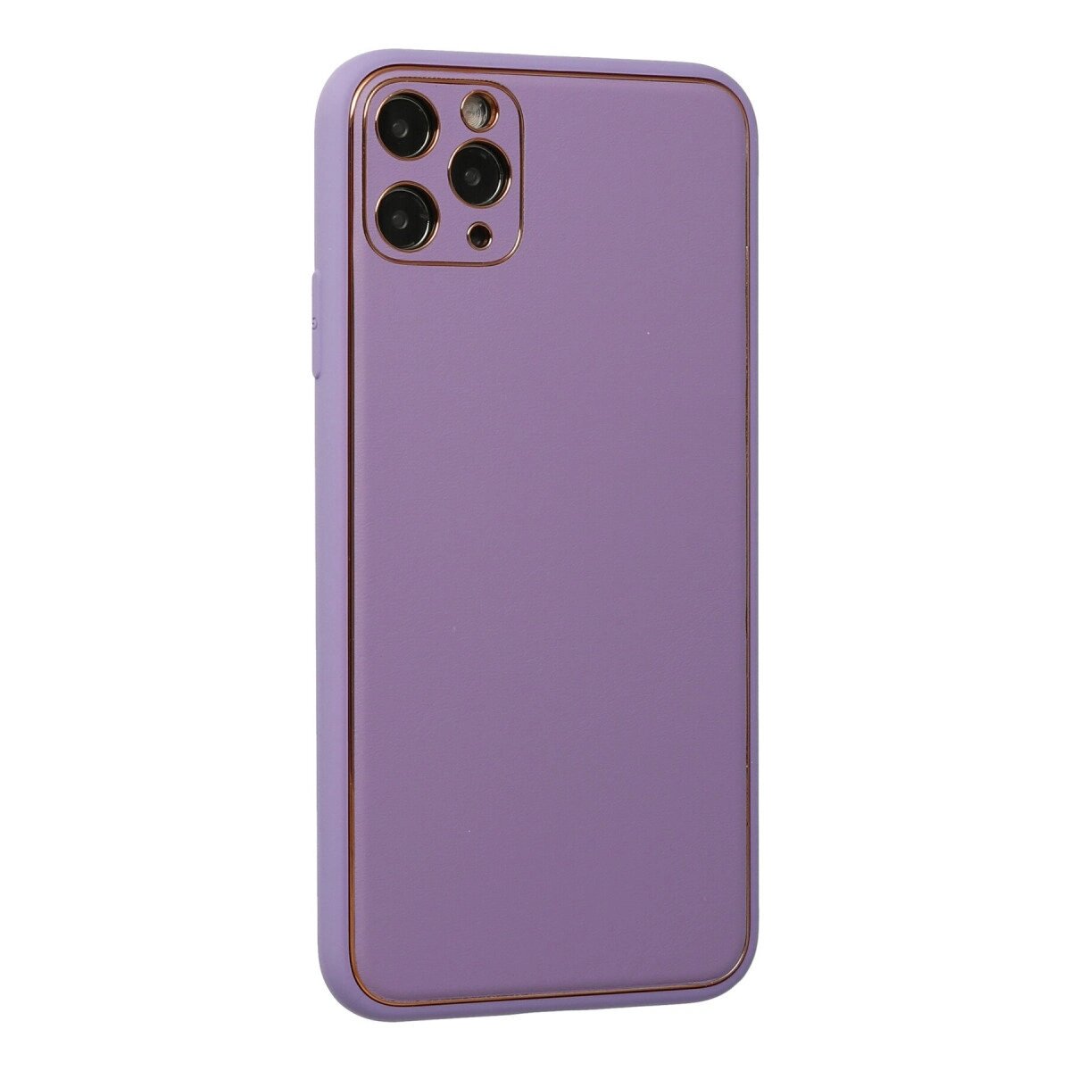 Apple İphone 11 Pro Max Kılıf Coco Deri Silikon Kapak - Lila