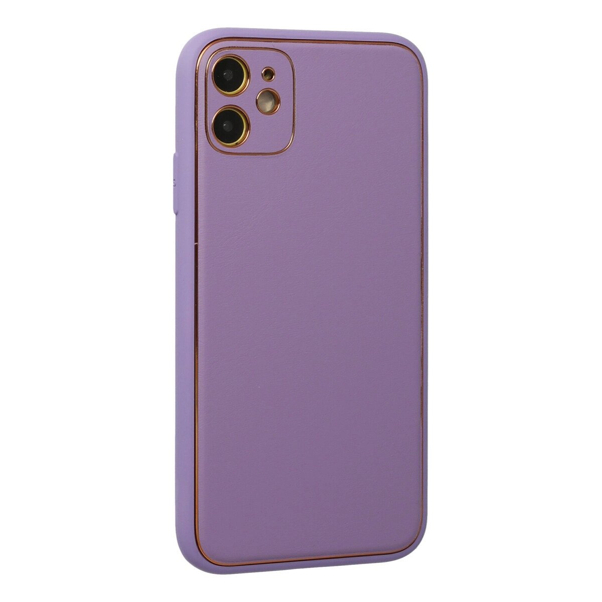 Apple İphone 12 Kılıf Coco Deri Silikon Kapak - Lila Apple İphone 12 Kılıf Coco Deri Silikon Kapak - Lila