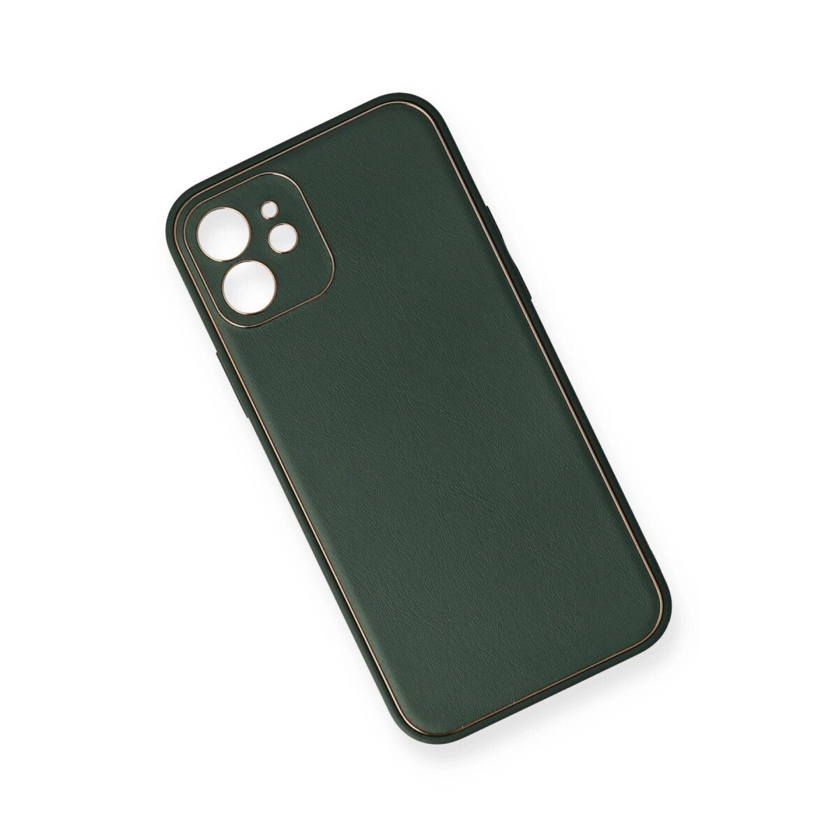 Apple İphone 12 Mini Kılıf Coco Deri Silikon Kapak - Yeşil