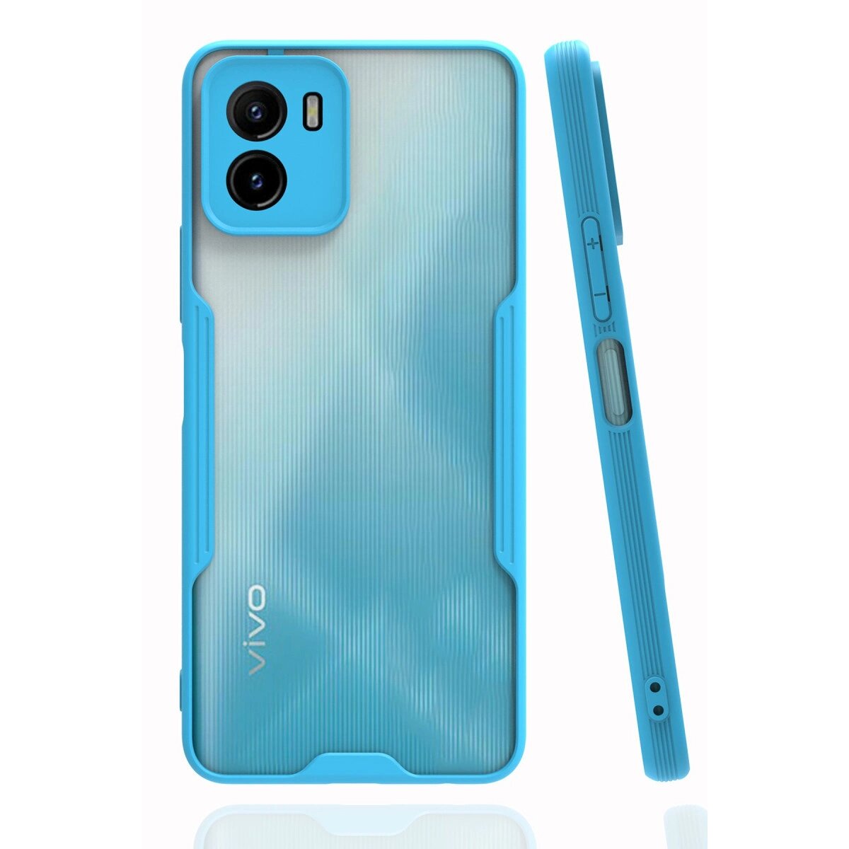 Vivo Y15s Kılıf Platin Silikon - Mavi Vivo Y15s Kılıf Platin Silikon - Mavi