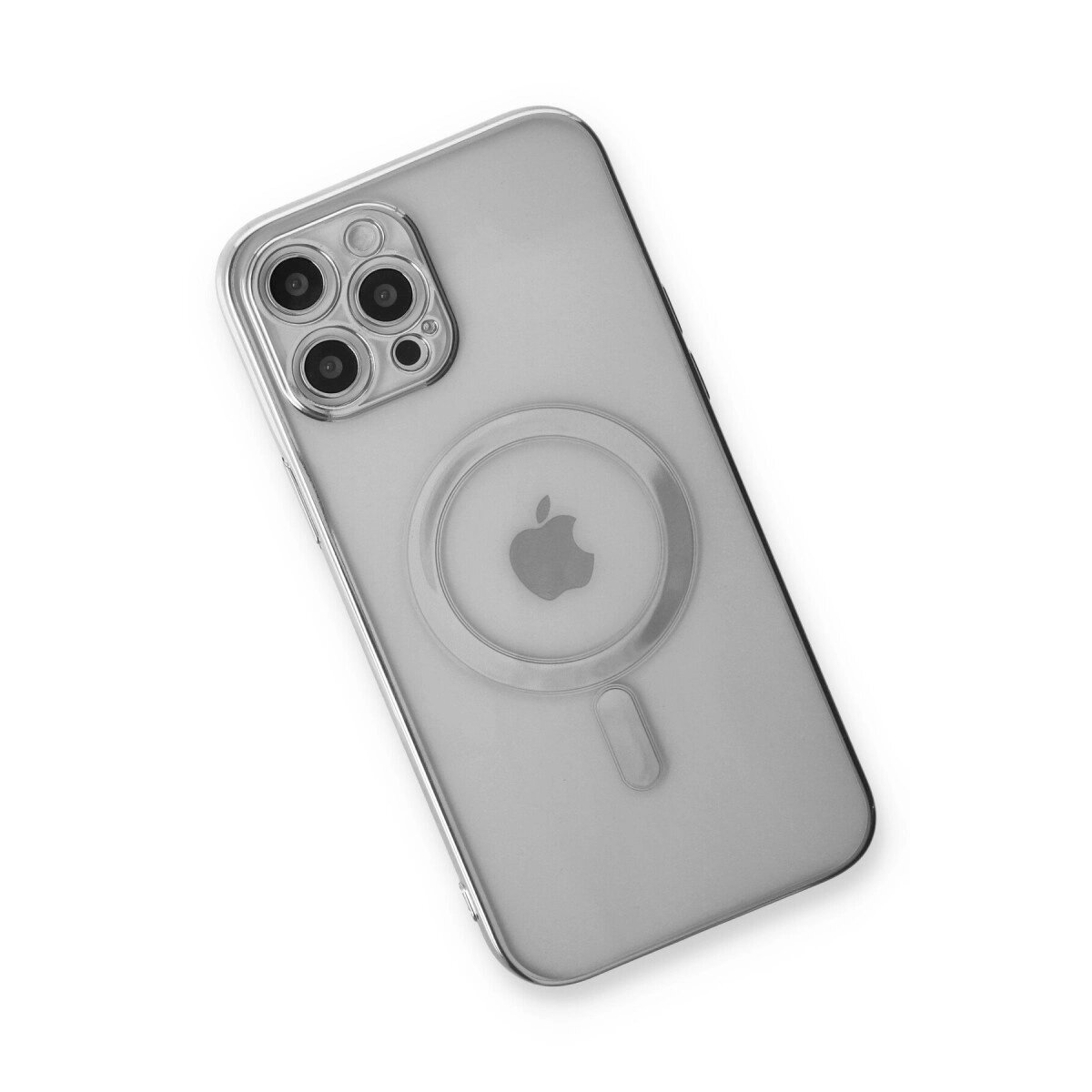 Apple İphone 12 Pro Kılıf Magneticsafe Lazer Silikon - Gümüş Apple İphone 12 Pro Kılıf Magneticsafe Lazer Silikon - Gümüş