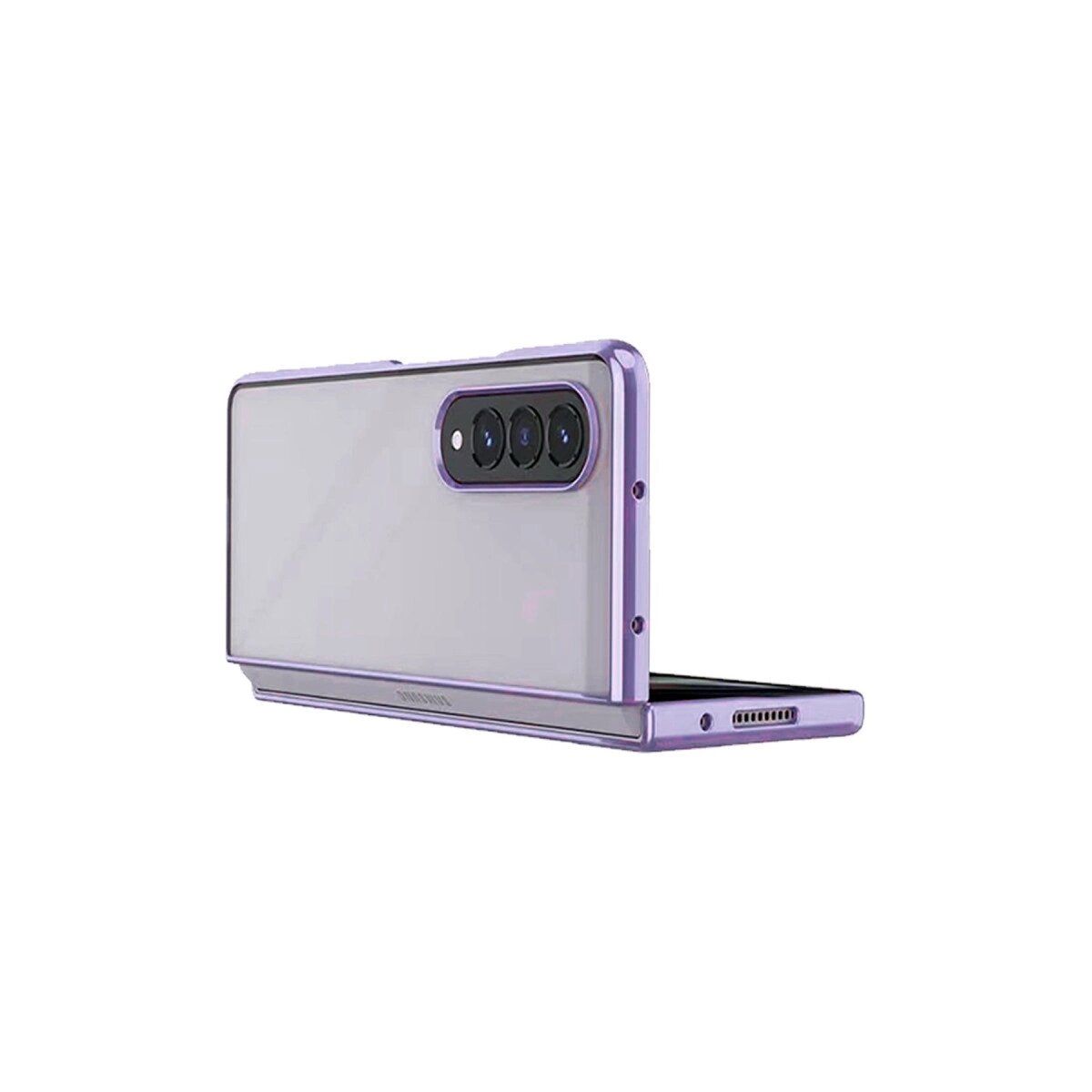 Samsung Galaxy Z Fold 4 Kılıf Fold Element Kapak - Mor