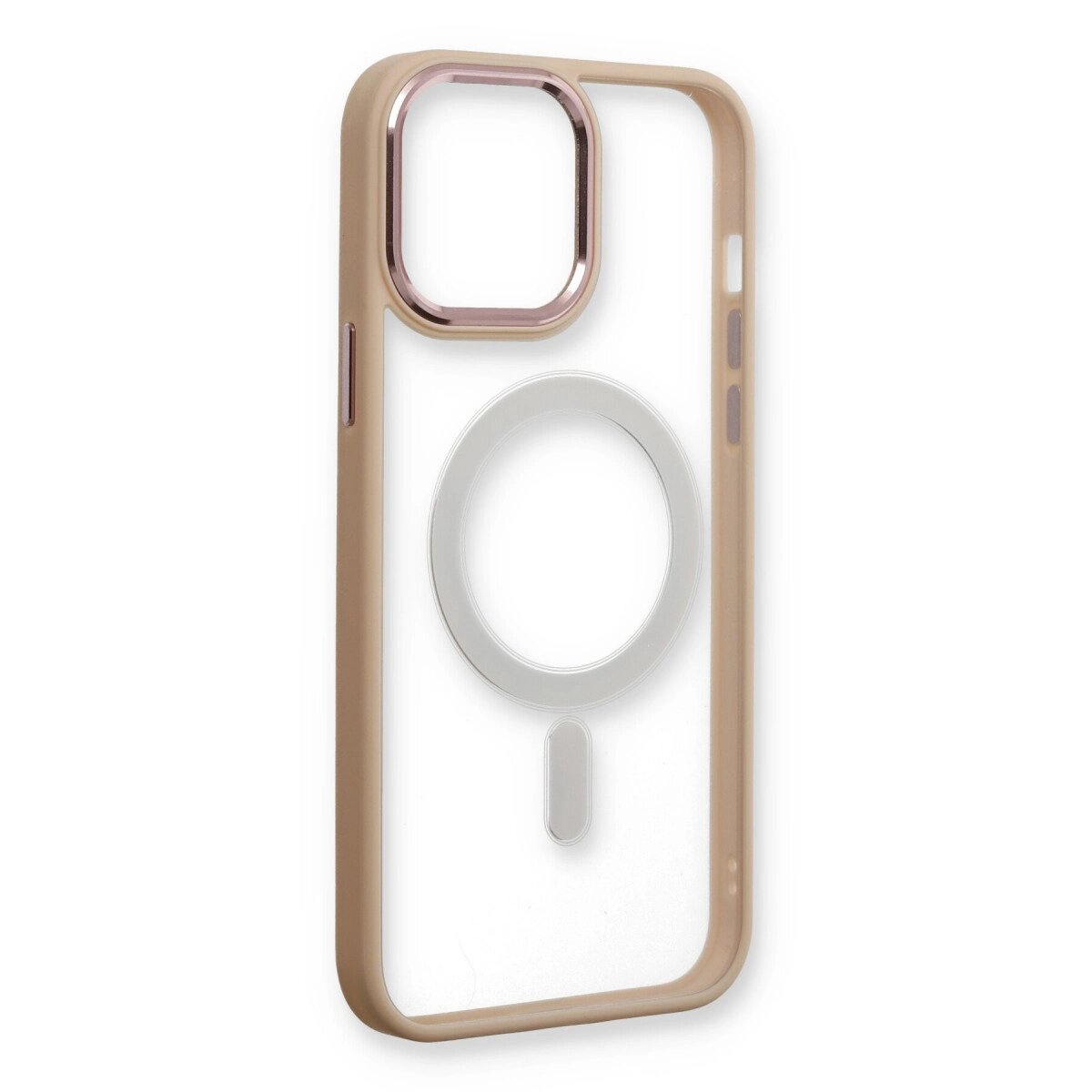 Apple İphone 13 Pro Kılıf Room Magneticsafe Silikon - Pudra