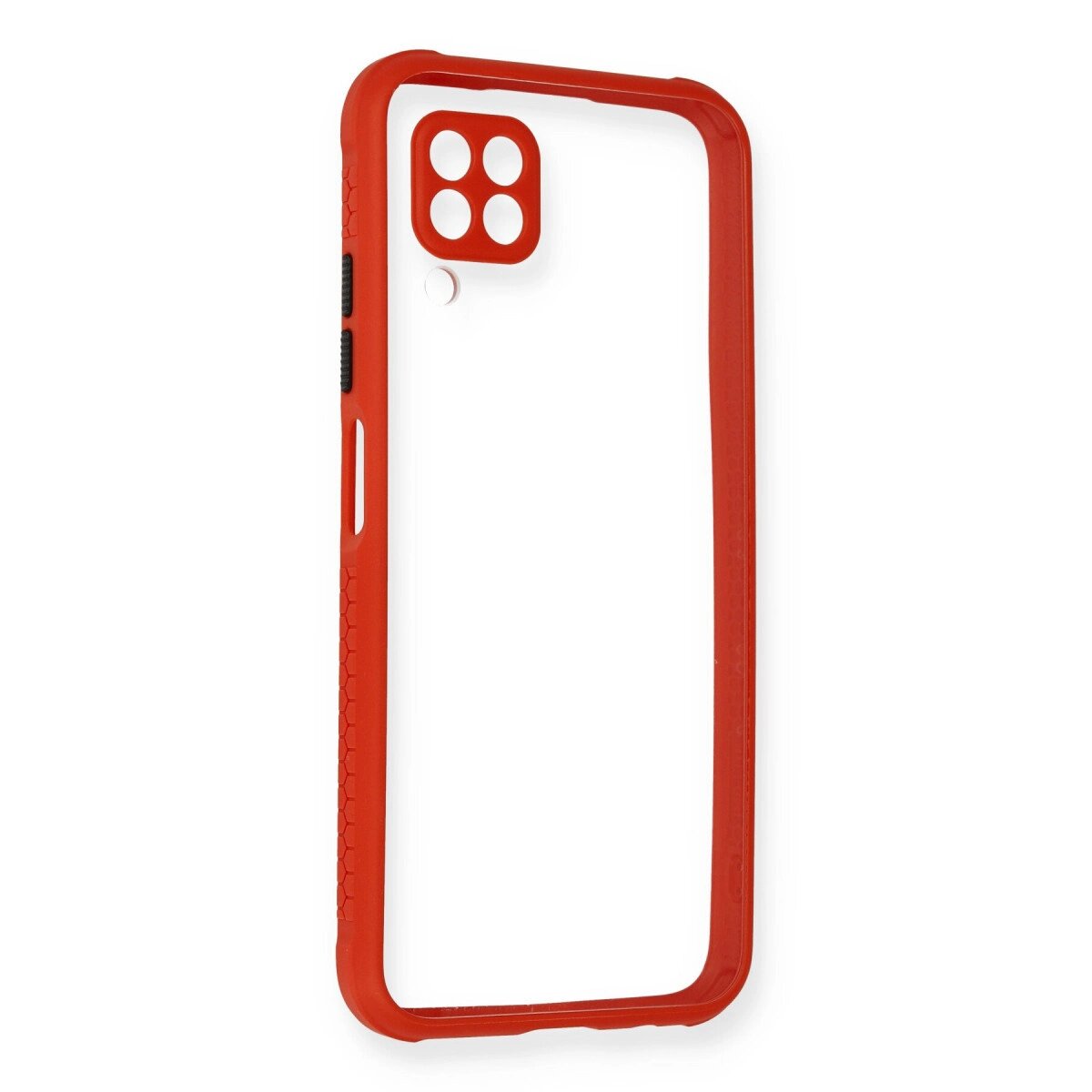 Huawei P40 Lite Kılıf Miami Şeffaf Silikon - Kırmızı Huawei P40 Lite Kılıf Miami Şeffaf Silikon - Kırmızı