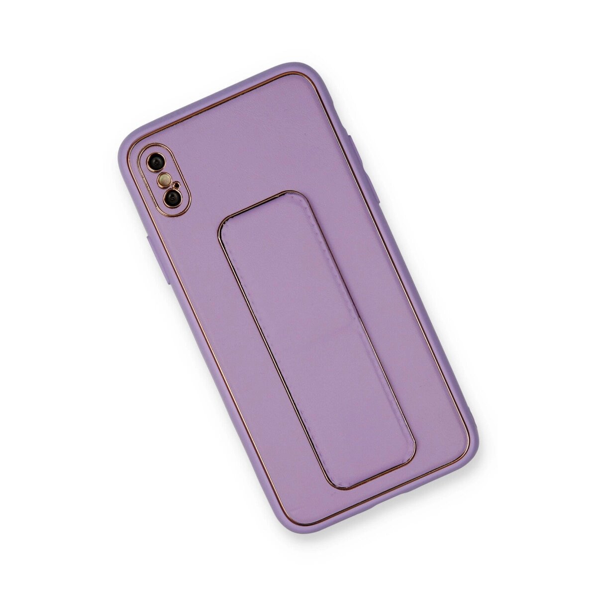 Apple İphone Xs Max Kılıf Coco Deri Standlı Kapak - Koyu Lila Apple İphone Xs Max Kılıf Coco Deri Standlı Kapak - Koyu Lila