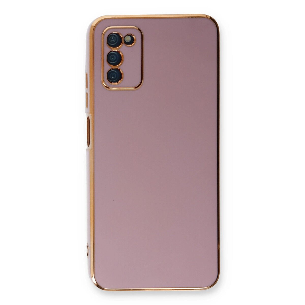 Samsung Galaxy A03s Kılıf Volet Silikon - Mor