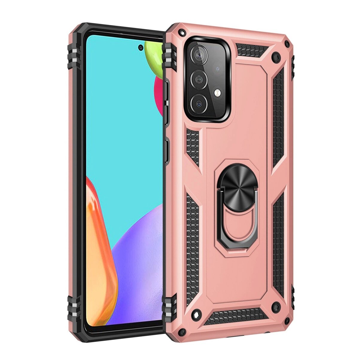 Samsung Galaxy A32 Kılıf Sofya Yüzüklü Silikon Kapak - Rose Samsung Galaxy A32 Kılıf Sofya Yüzüklü Silikon Kapak - Rose