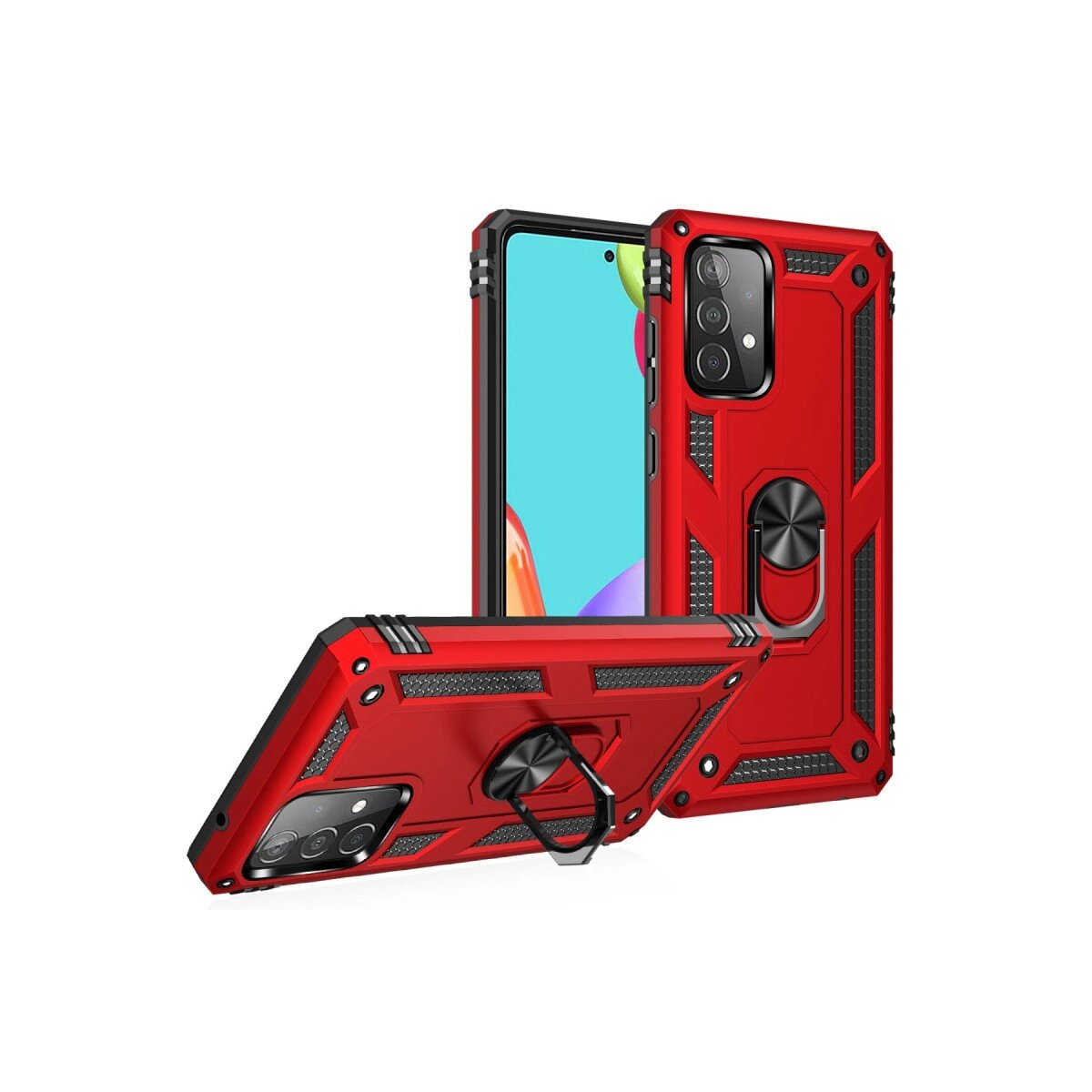 Samsung Galaxy A52 Kılıf Sofya Yüzüklü Silikon Kapak - Kırmızı Samsung Galaxy A52 Kılıf Sofya Yüzüklü Silikon Kapak - Kırmızı