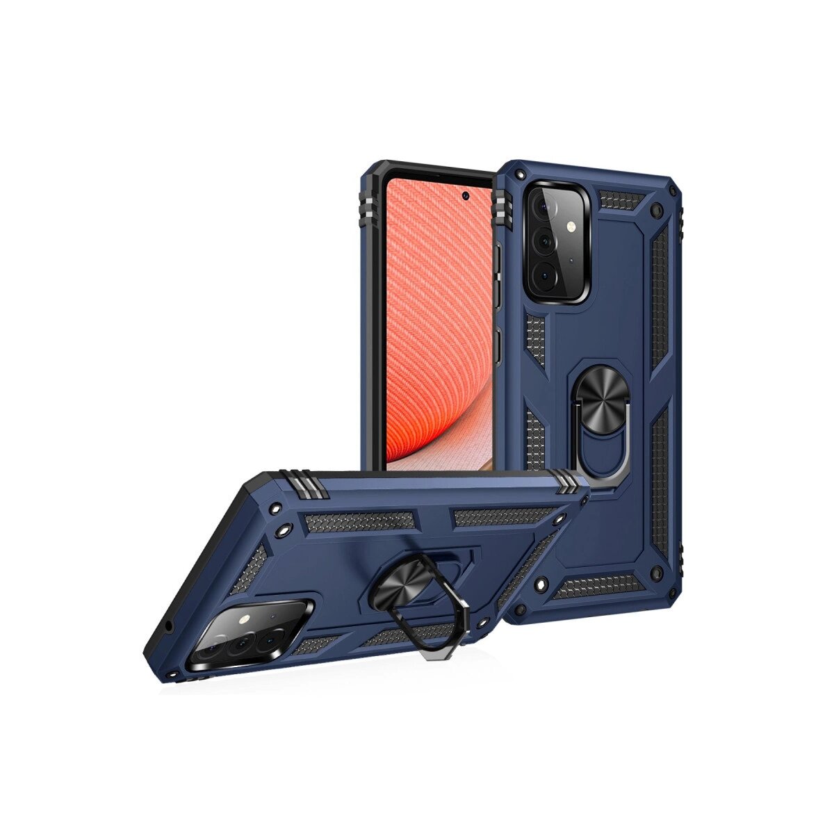 Samsung Galaxy A72 Kılıf Sofya Yüzüklü Silikon Kapak - Lacivert Samsung Galaxy A72 Kılıf Sofya Yüzüklü Silikon Kapak - Lacivert