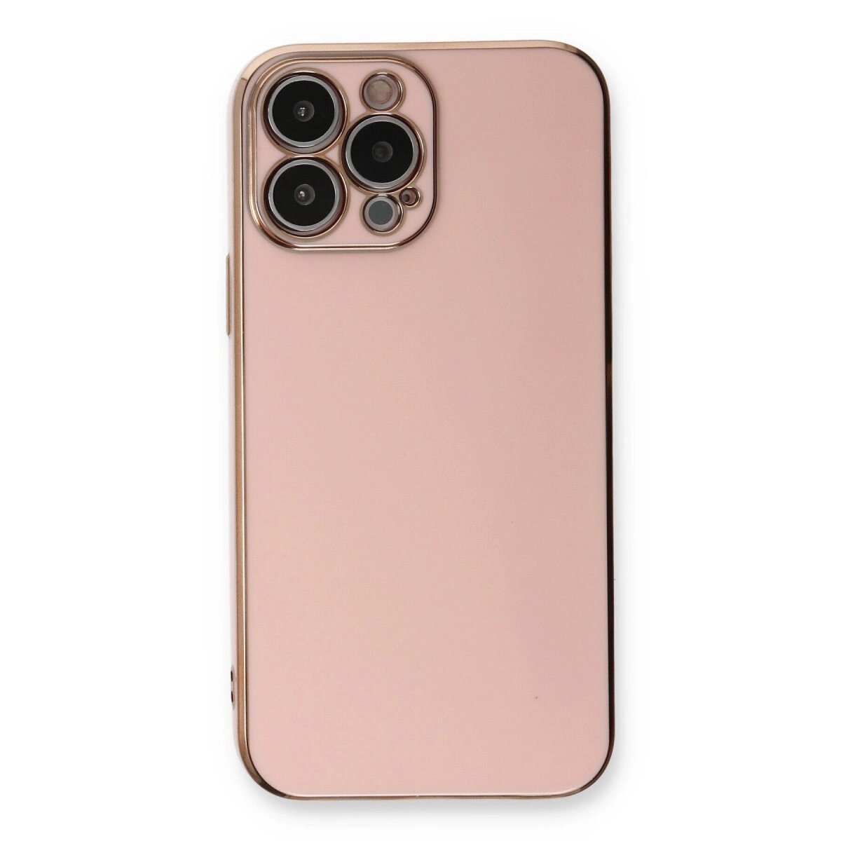 Apple İphone 13 Pro Max Kılıf Volet Silikon - Pembe