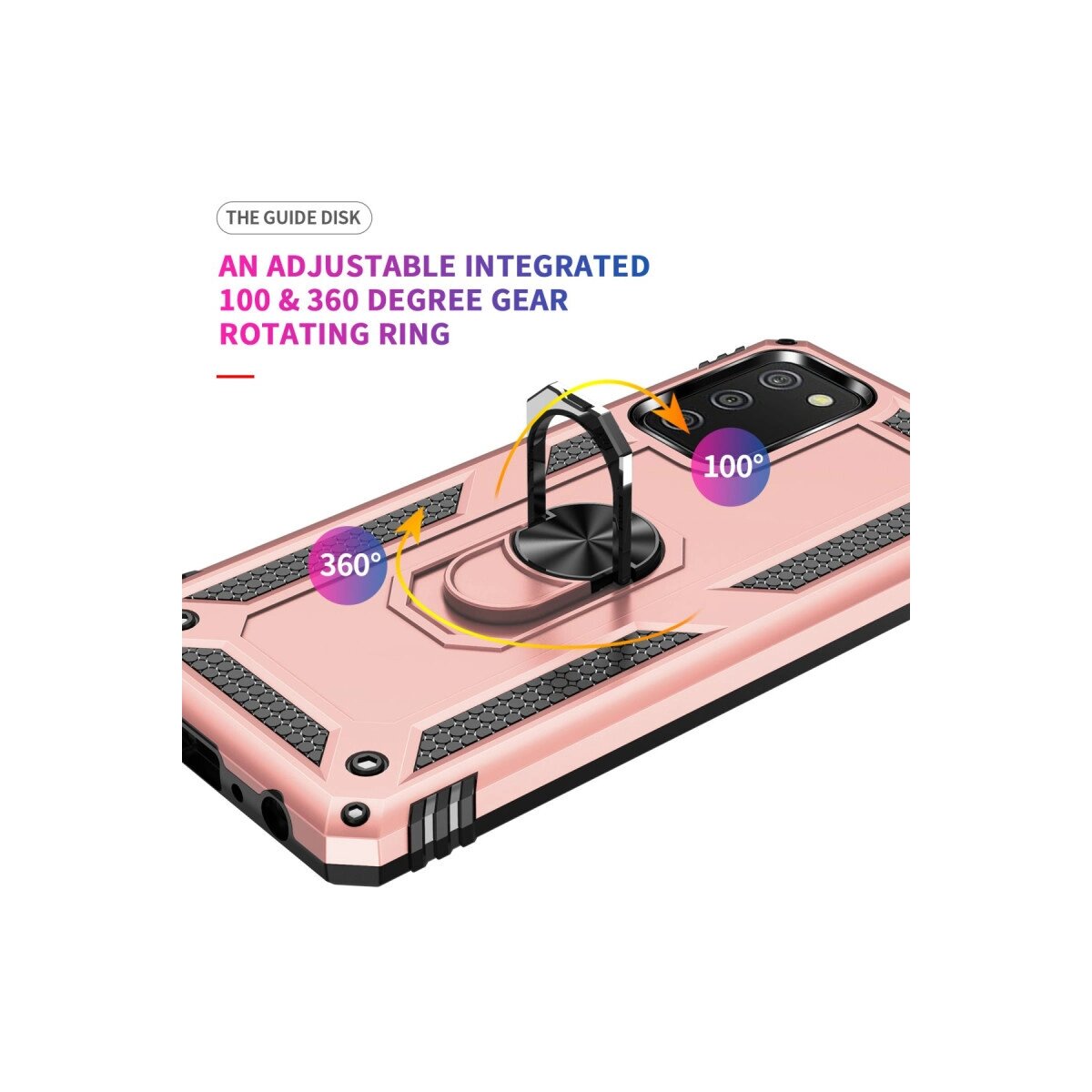 Samsung Galaxy A02s Kılıf Sofya Yüzüklü Silikon Kapak - Rose Samsung Galaxy A02s Kılıf Sofya Yüzüklü Silikon Kapak - Rose