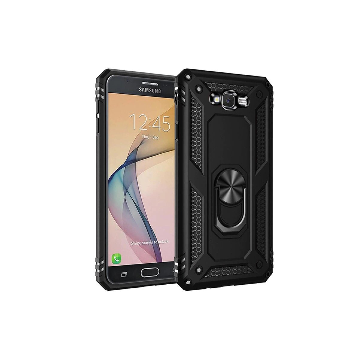 Samsung Galaxy J7 Kılıf Sofya Yüzüklü Silikon Kapak - Siyah Samsung Galaxy J7 Kılıf Sofya Yüzüklü Silikon Kapak - Siyah