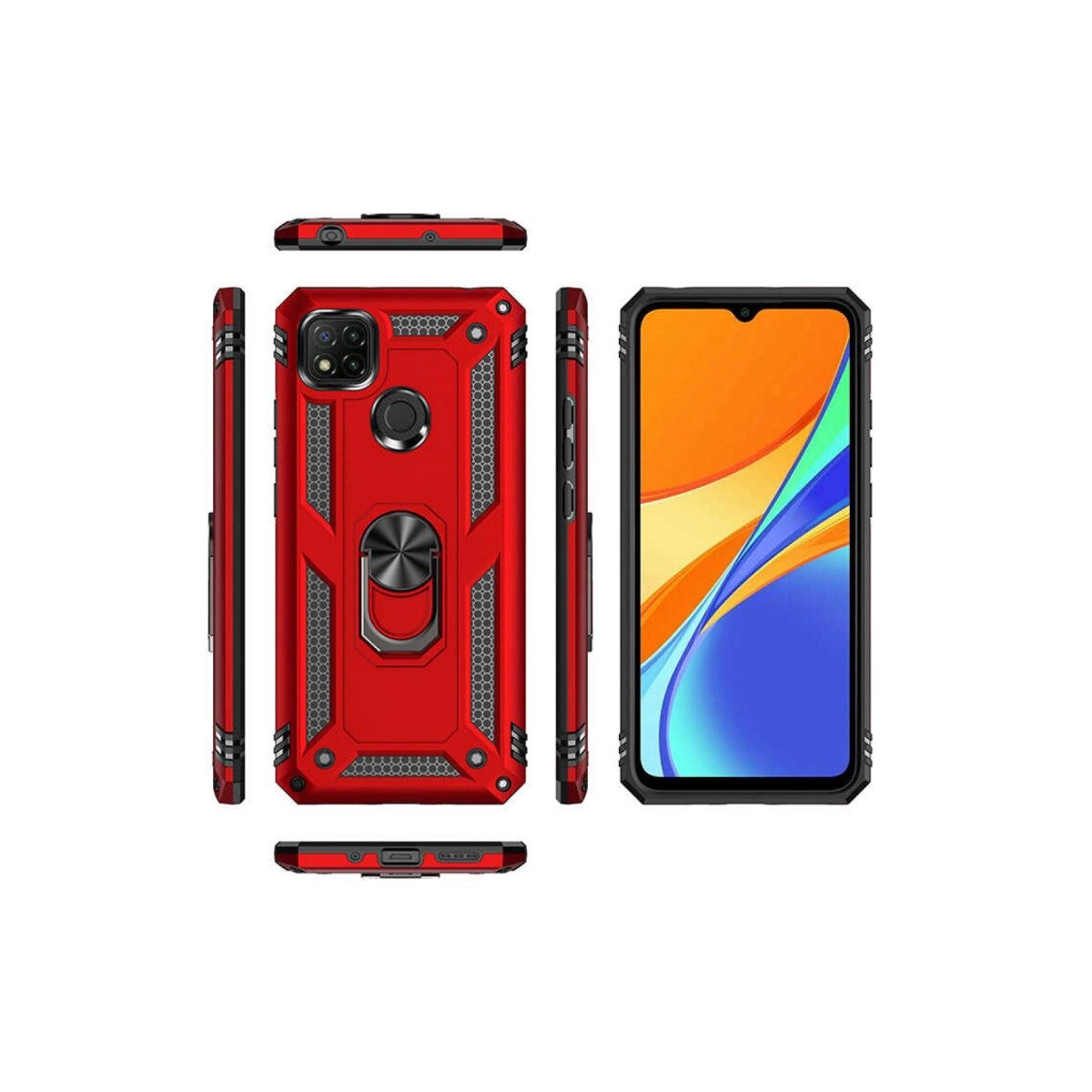Xiaomi Redmi 9c Kılıf Sofya Yüzüklü Silikon Kapak - Rose Xiaomi Redmi 9c Kılıf Sofya Yüzüklü Silikon Kapak - Rose