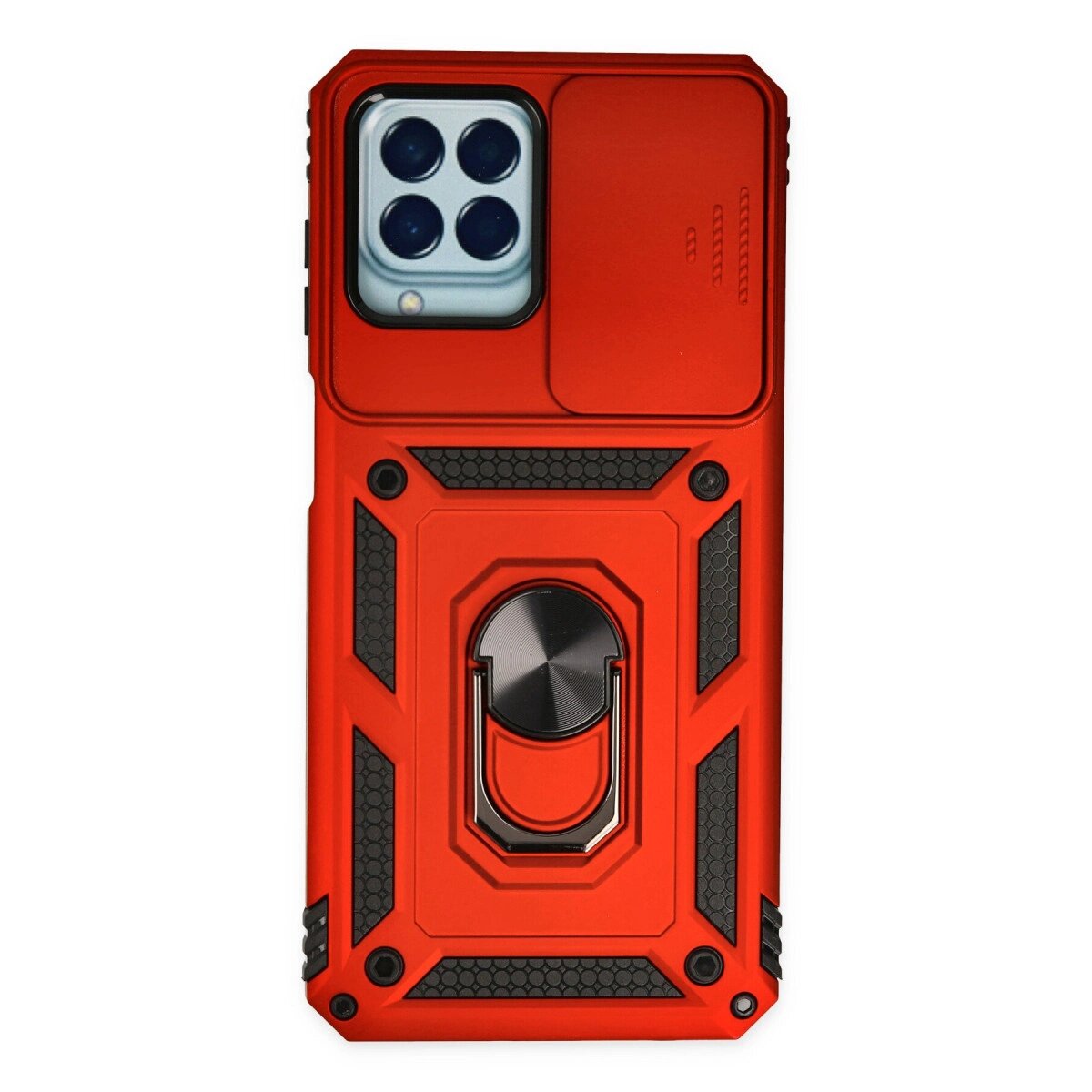 Samsung Galaxy M33 Kılıf Pars Lens Yüzüklü Silikon - Kırmızı Samsung Galaxy M33 Kılıf Pars Lens Yüzüklü Silikon - Kırmızı