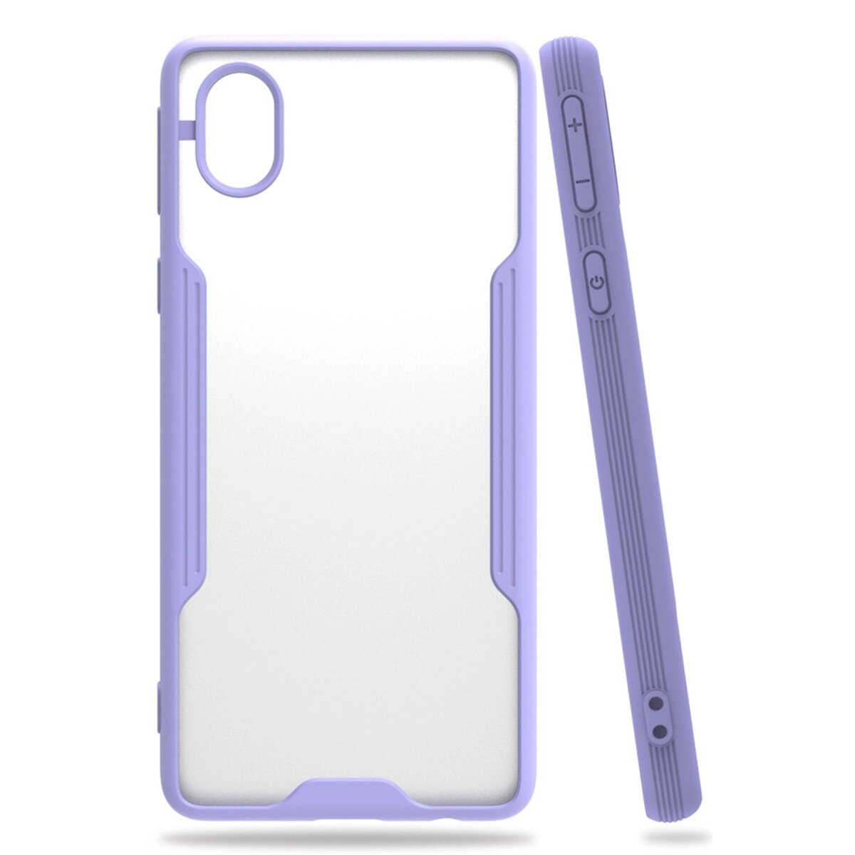 Samsung Galaxy A01 Core Kılıf Platin Silikon - Lila Samsung Galaxy A01 Core Kılıf Platin Silikon - Lila