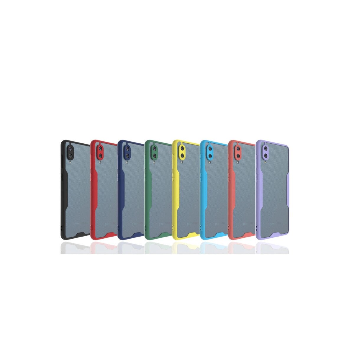 Samsung Galaxy A02 Kılıf Platin Silikon - Lacivert