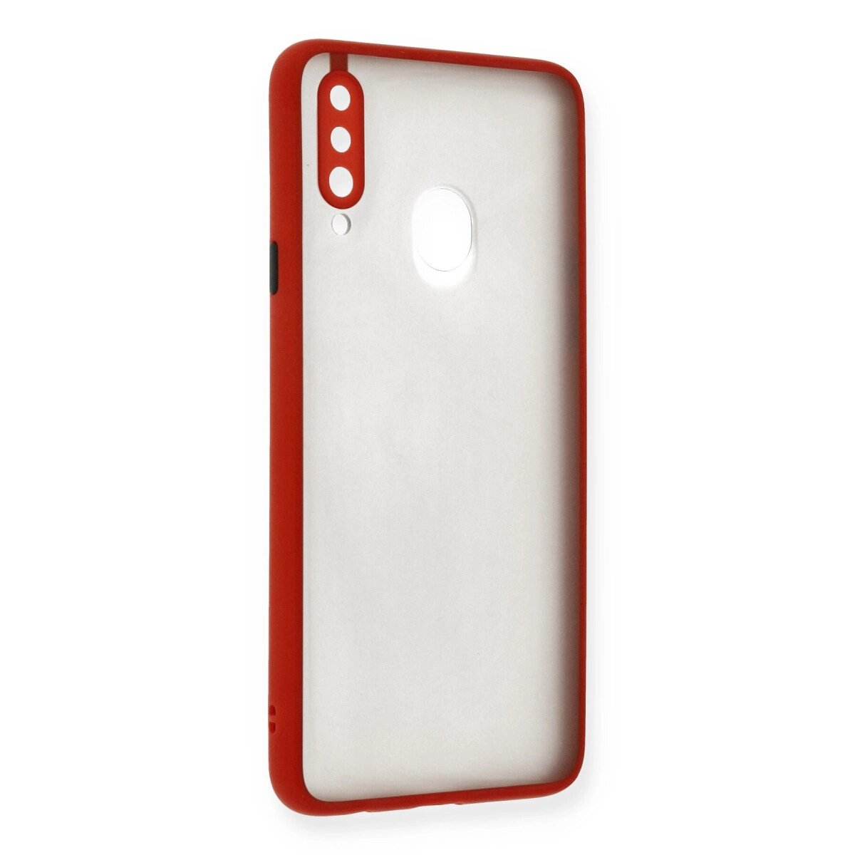 Samsung Galaxy A20s Kılıf Montreal Silikon Kapak - Kırmızı Samsung Galaxy A20s Kılıf Montreal Silikon Kapak - Kırmızı