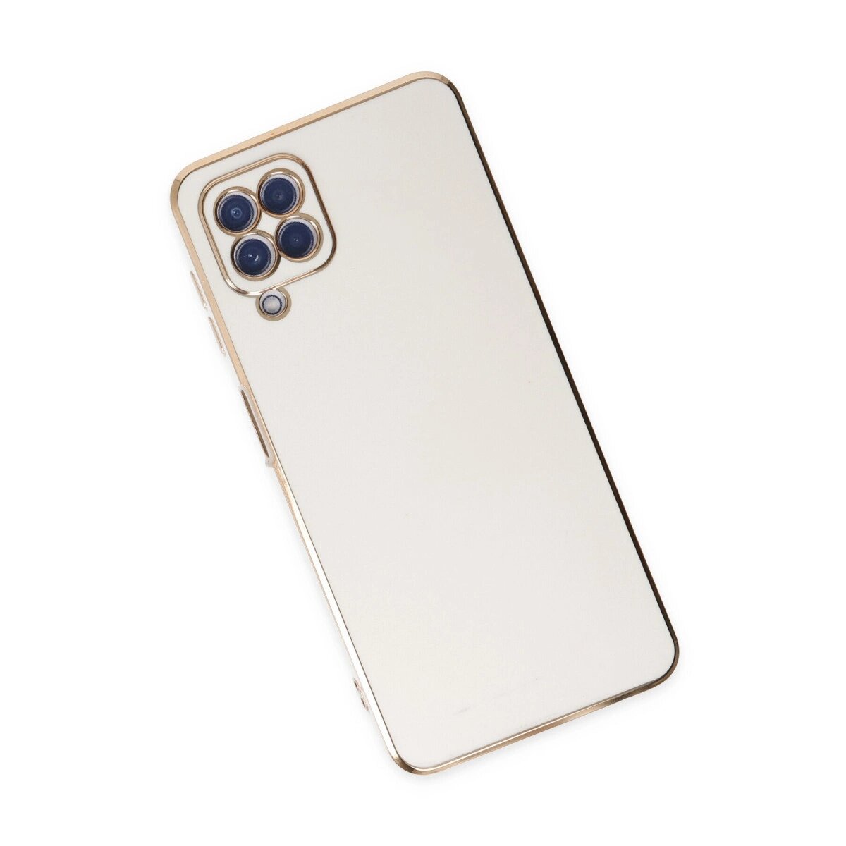 Samsung Galaxy A12 Kılıf Volet Silikon - Beyaz Samsung Galaxy A12 Kılıf Volet Silikon - Beyaz