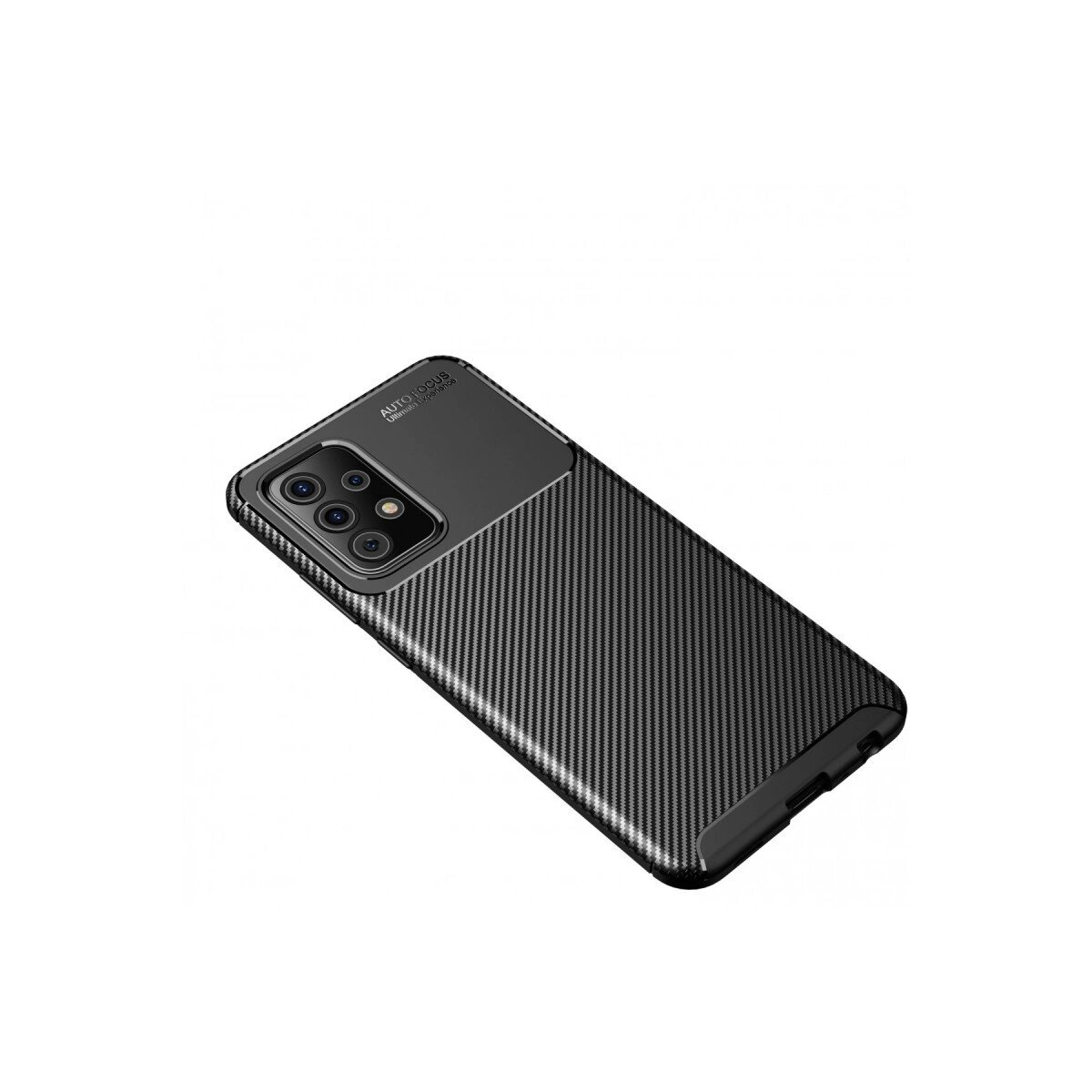 Samsung Galaxy A72 Kılıf Auto Focus Karbon Kapak - Siyah