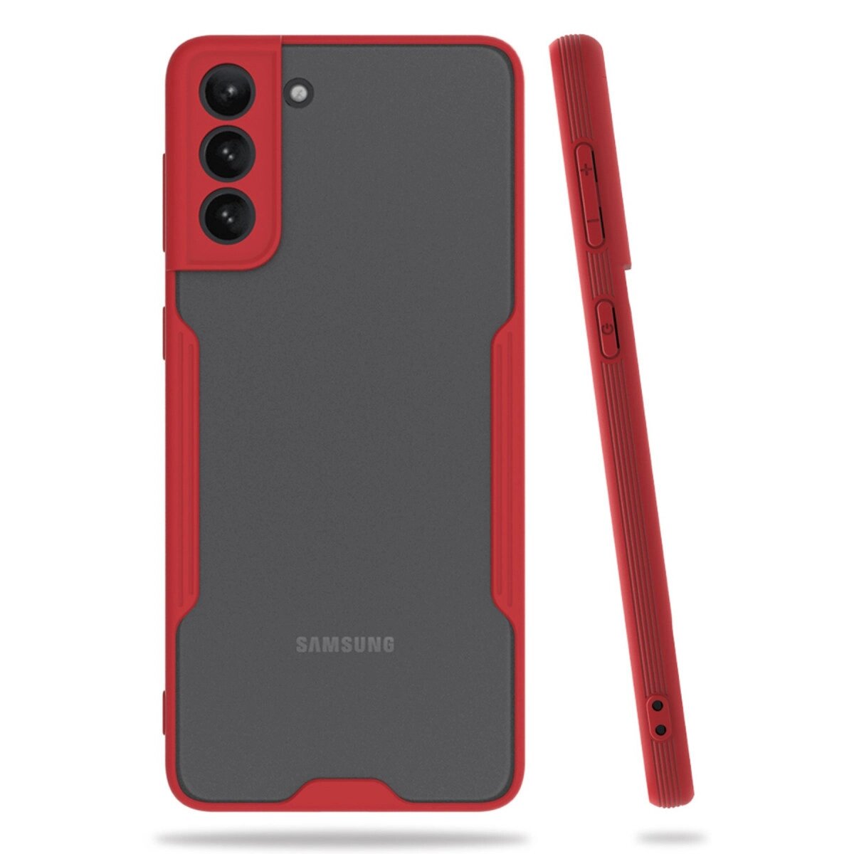Samsung Galaxy S21 Plus Kılıf Platin Silikon - Kırmızı Samsung Galaxy S21 Plus Kılıf Platin Silikon - Kırmızı
