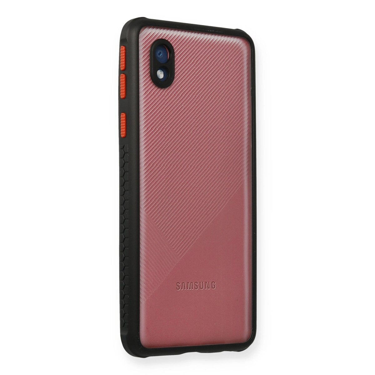 Galaxy A01 Core Kılıf Miami Şeffaf  - Siyah