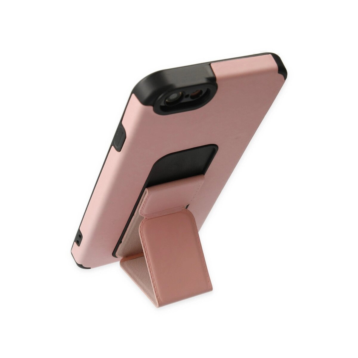 Apple İphone 6 Kılıf Mega Standlı Silikon - Pudra Apple İphone 6 Kılıf Mega Standlı Silikon - Pudra
