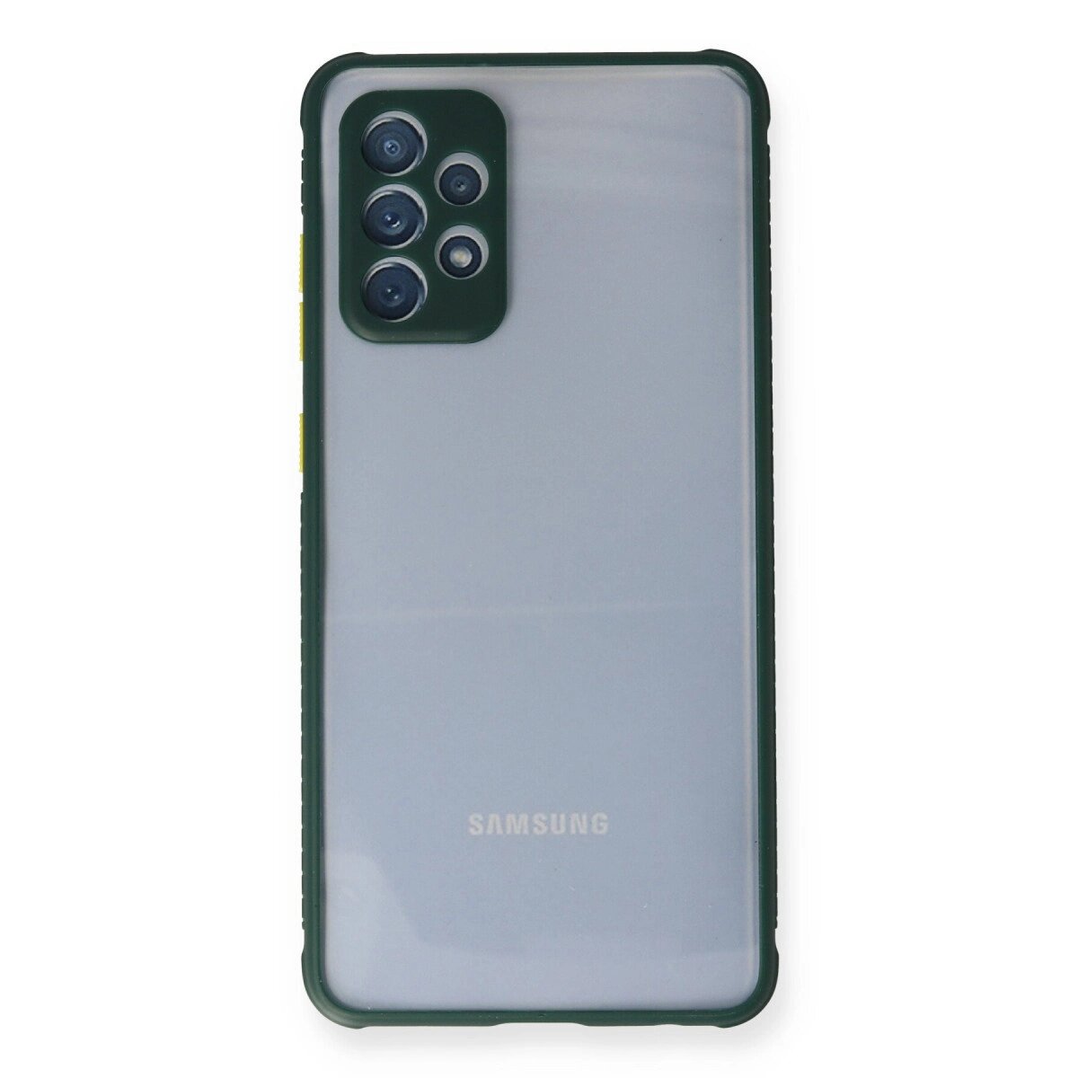 Samsung Galaxy A72 Kılıf Miami Şeffaf Silikon - Koyu Yeşil Samsung Galaxy A72 Kılıf Miami Şeffaf Silikon - Koyu Yeşil