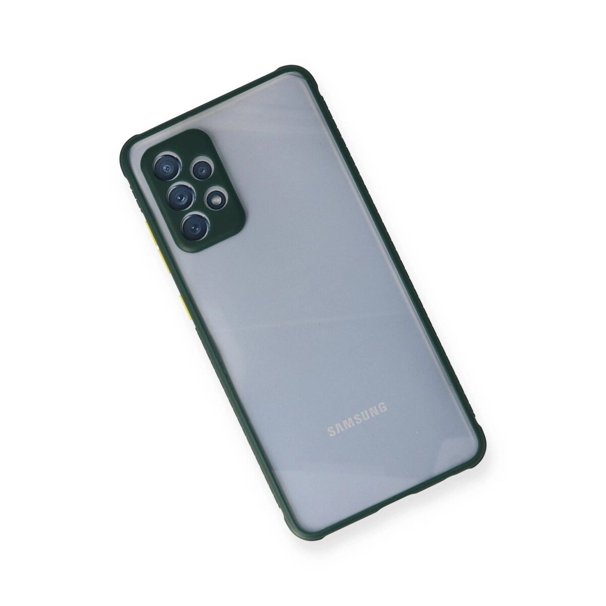 Samsung Galaxy A72 Kılıf Miami Şeffaf Silikon - Koyu Yeşil Samsung Galaxy A72 Kılıf Miami Şeffaf Silikon - Koyu Yeşil