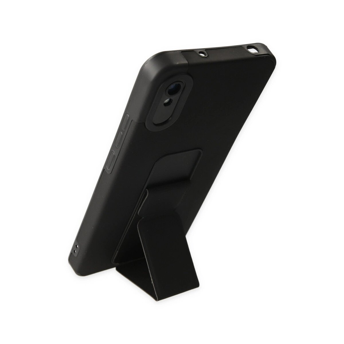 Xiaomi Redmi 9a Kılıf Mega Standlı Silikon - Siyah Xiaomi Redmi 9a Kılıf Mega Standlı Silikon - Siyah