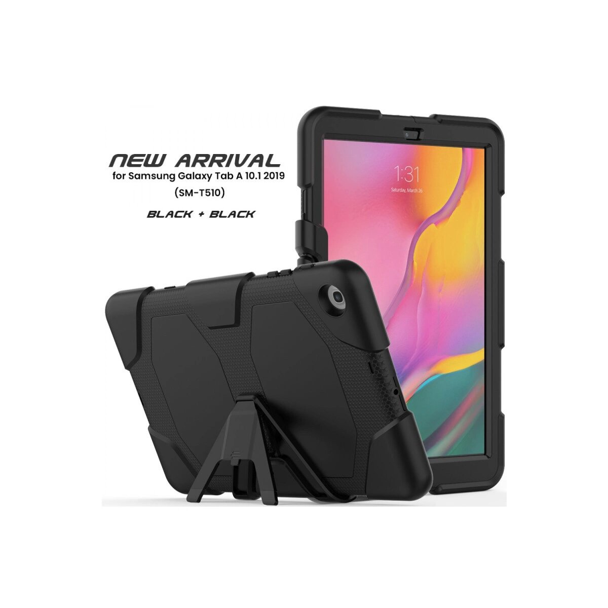 Samsung Galaxy T510 Tab A 10.1 Kılıf Griffin Tablet Kapak - Siyah