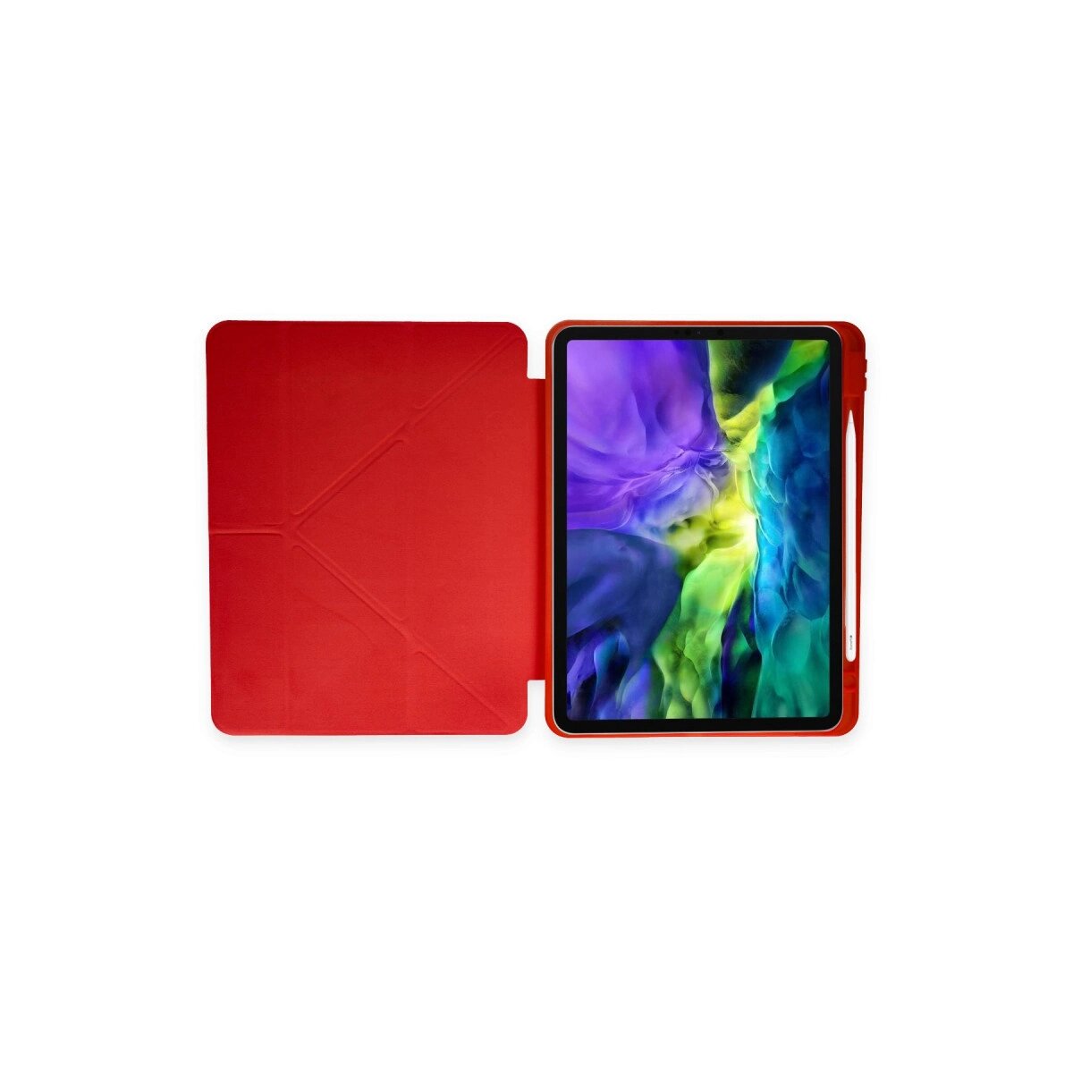 Apple İpad Air 4 10.9 Kılıf Kalemlikli Mars Tablet Kılıfı - Kırmızı Apple İpad Air 4 10.9 Kılıf Kalemlikli Mars Tablet Kılıfı - Kırmızı