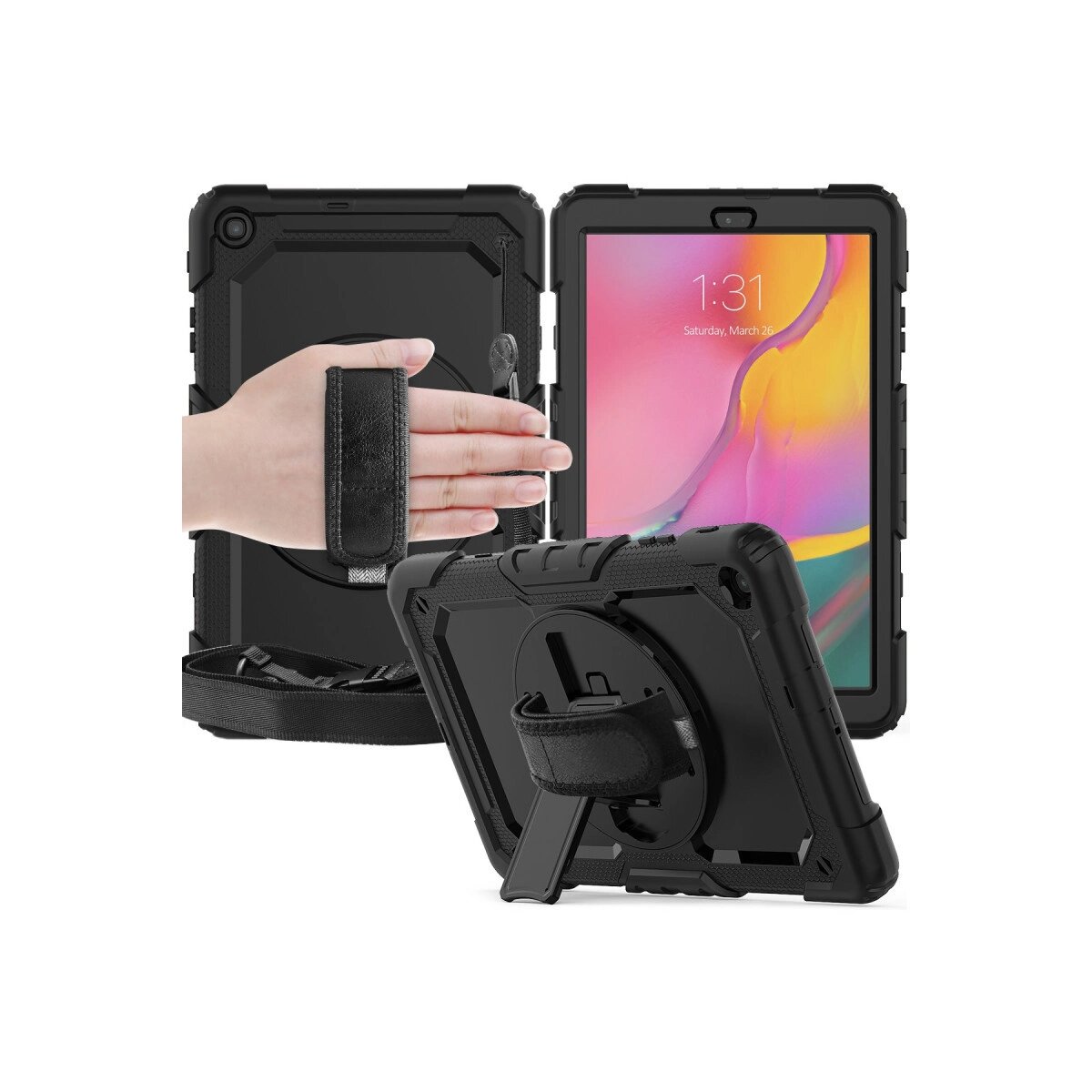 Samsung Galaxy T510 Tab A 10.1 Kılıf Pars Tablet Kapak - Siyah Samsung Galaxy T510 Tab A 10.1 Kılıf Pars Tablet Kapak - Siyah